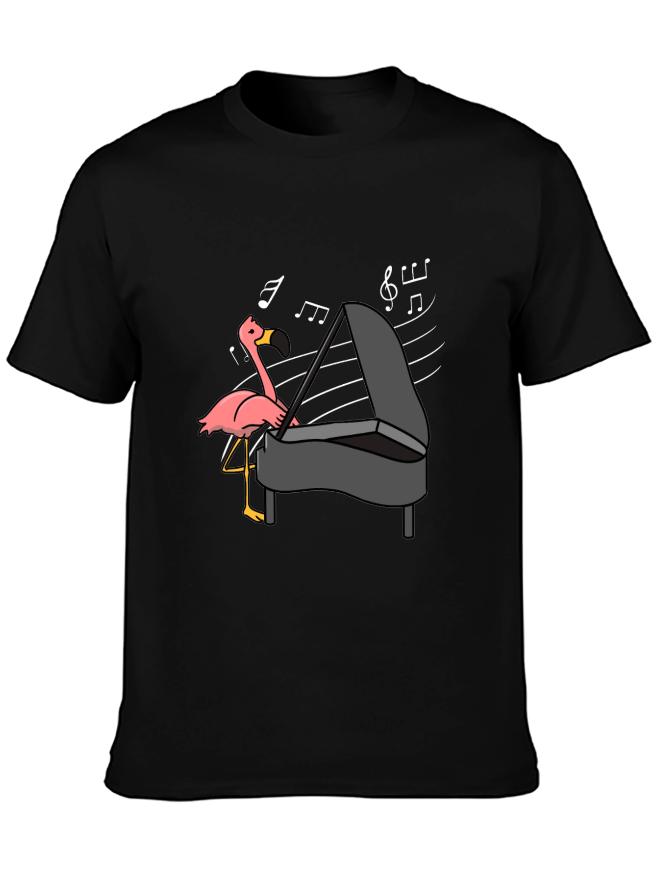 Flamingo Playing Piano T-Shirt - Music Lover Tee