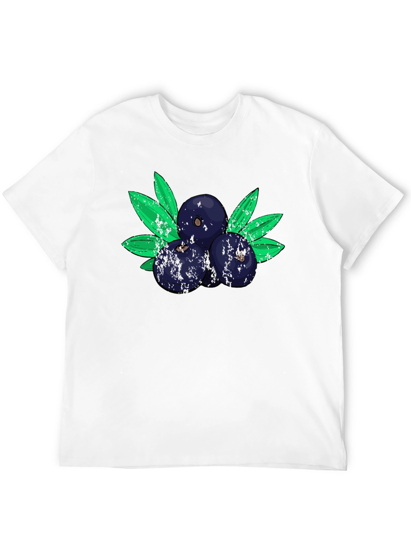 Blueberry Graphic Tee - Soft Cotton Blend