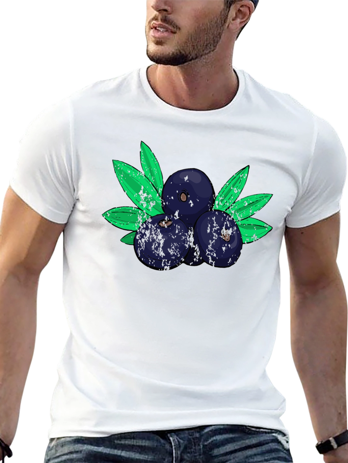 Blueberry Graphic Tee - Soft Cotton Blend