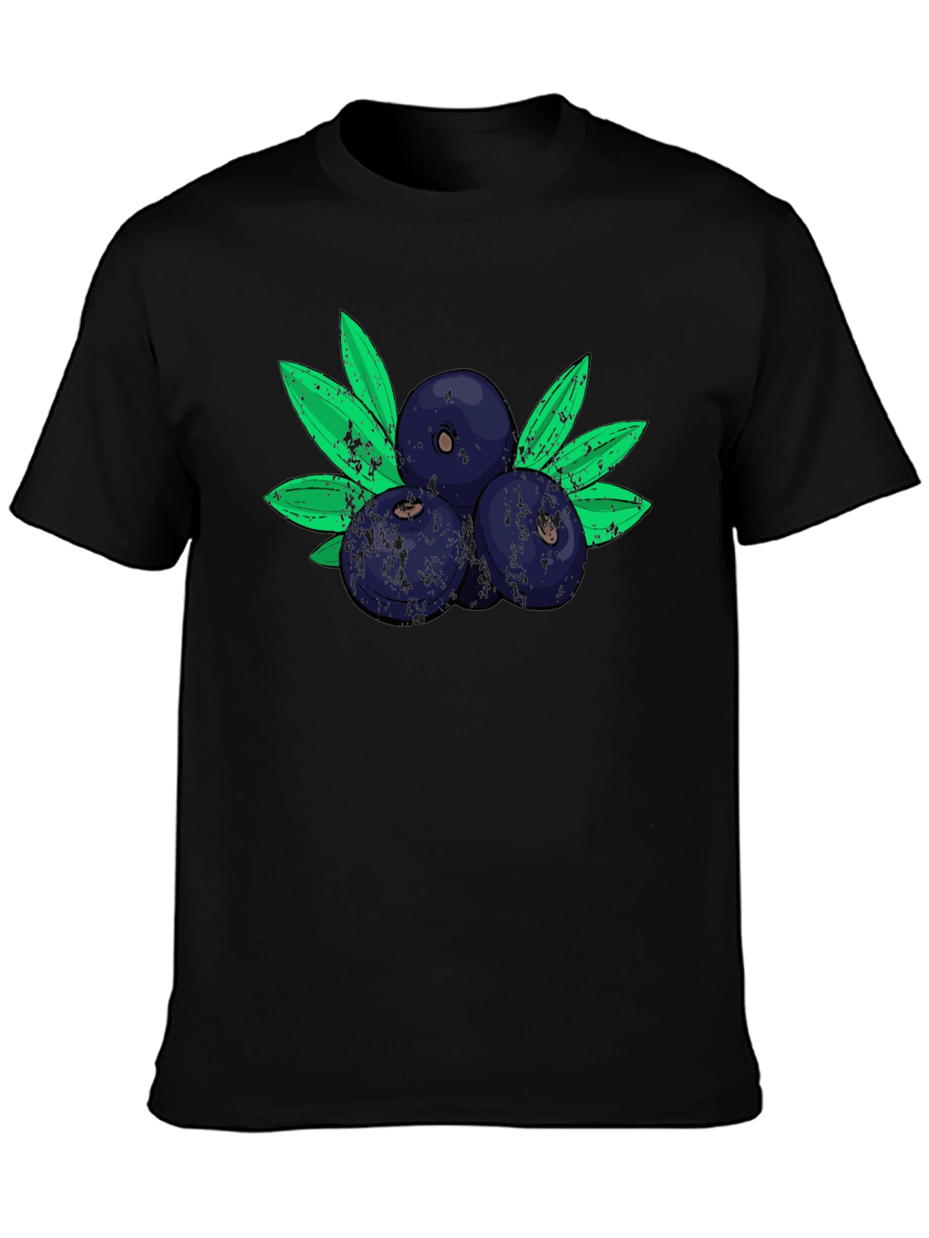 Blueberry Graphic Tee - Soft Cotton Blend