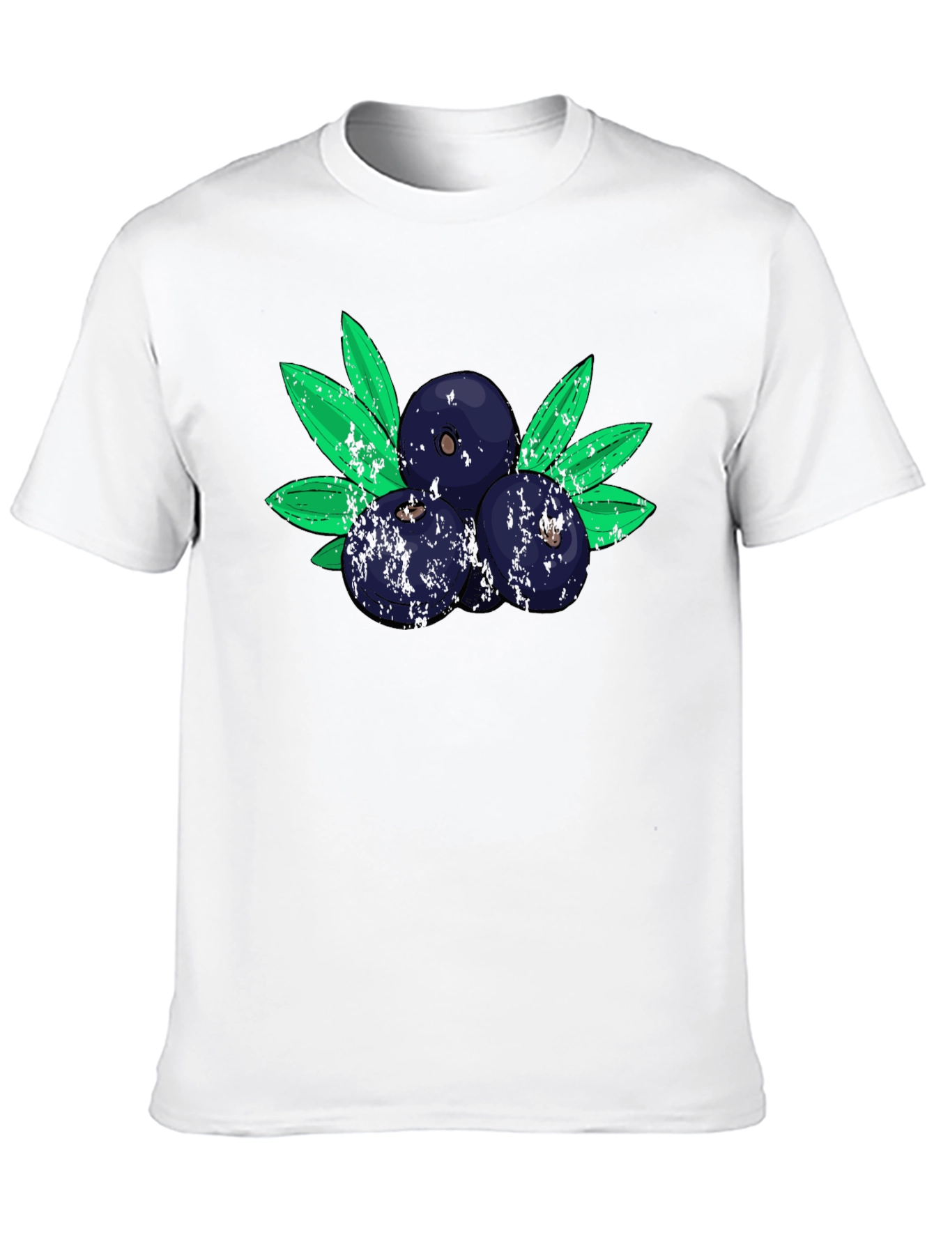 Blueberry Graphic Tee - Soft Cotton Blend