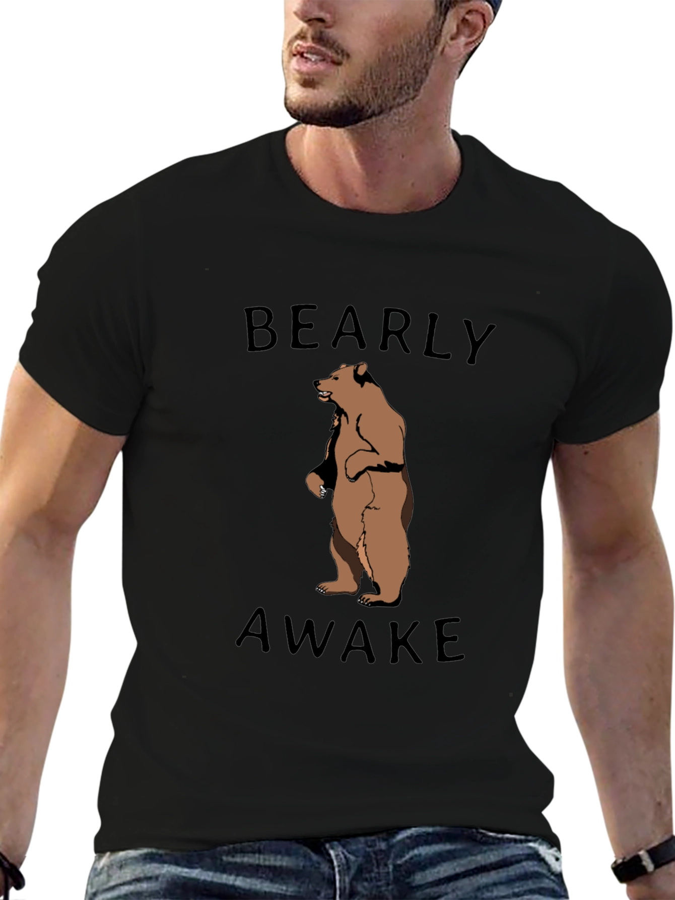 Bearly Awake Graphic Tee - Funny Animal Shirt