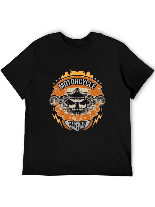 Motorcycle on the Raceway Graphic Tee
