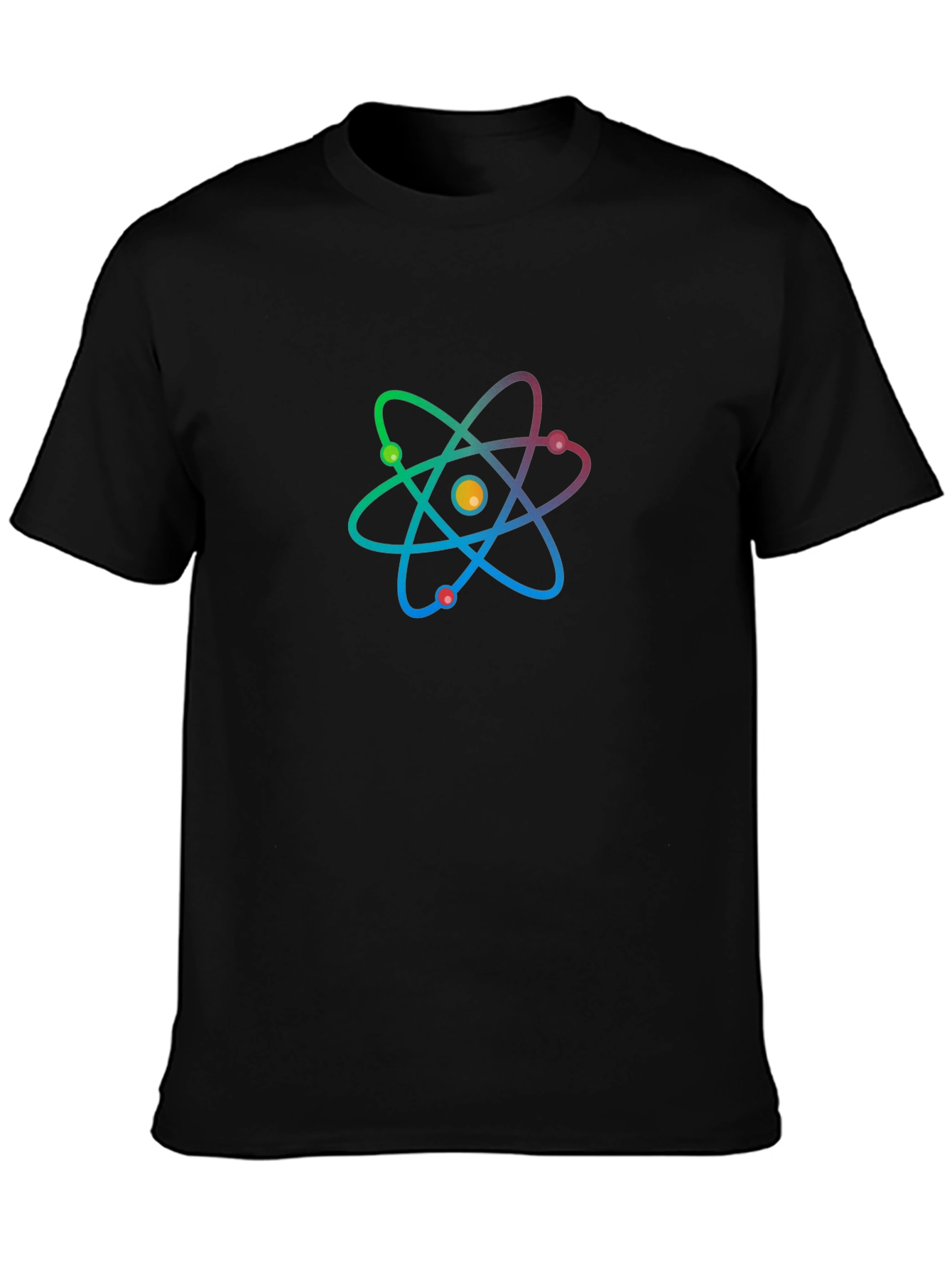 Atom Graphic Black T-Shirt - Science Style