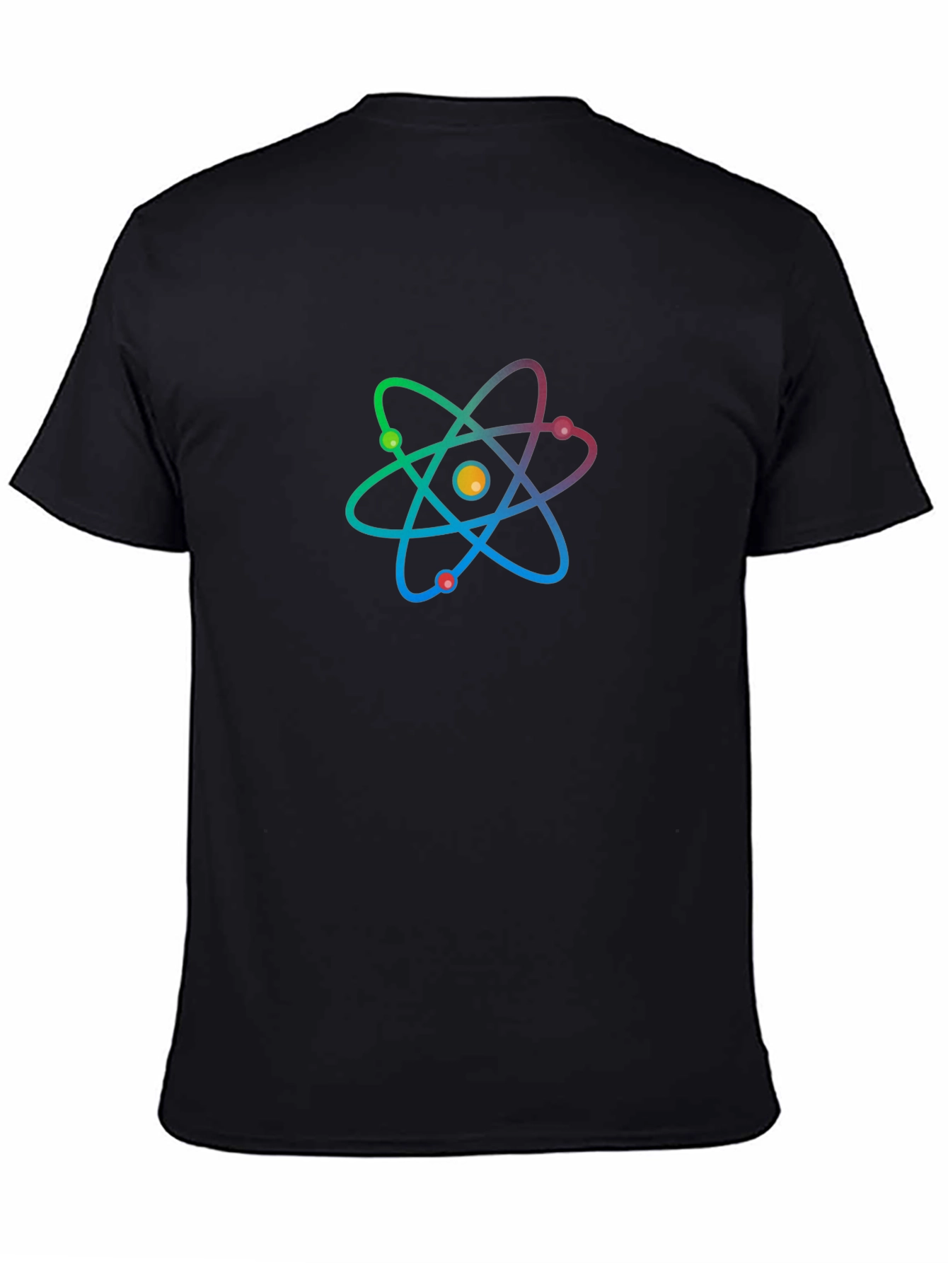 Atom Graphic Black T-Shirt - Science Style
