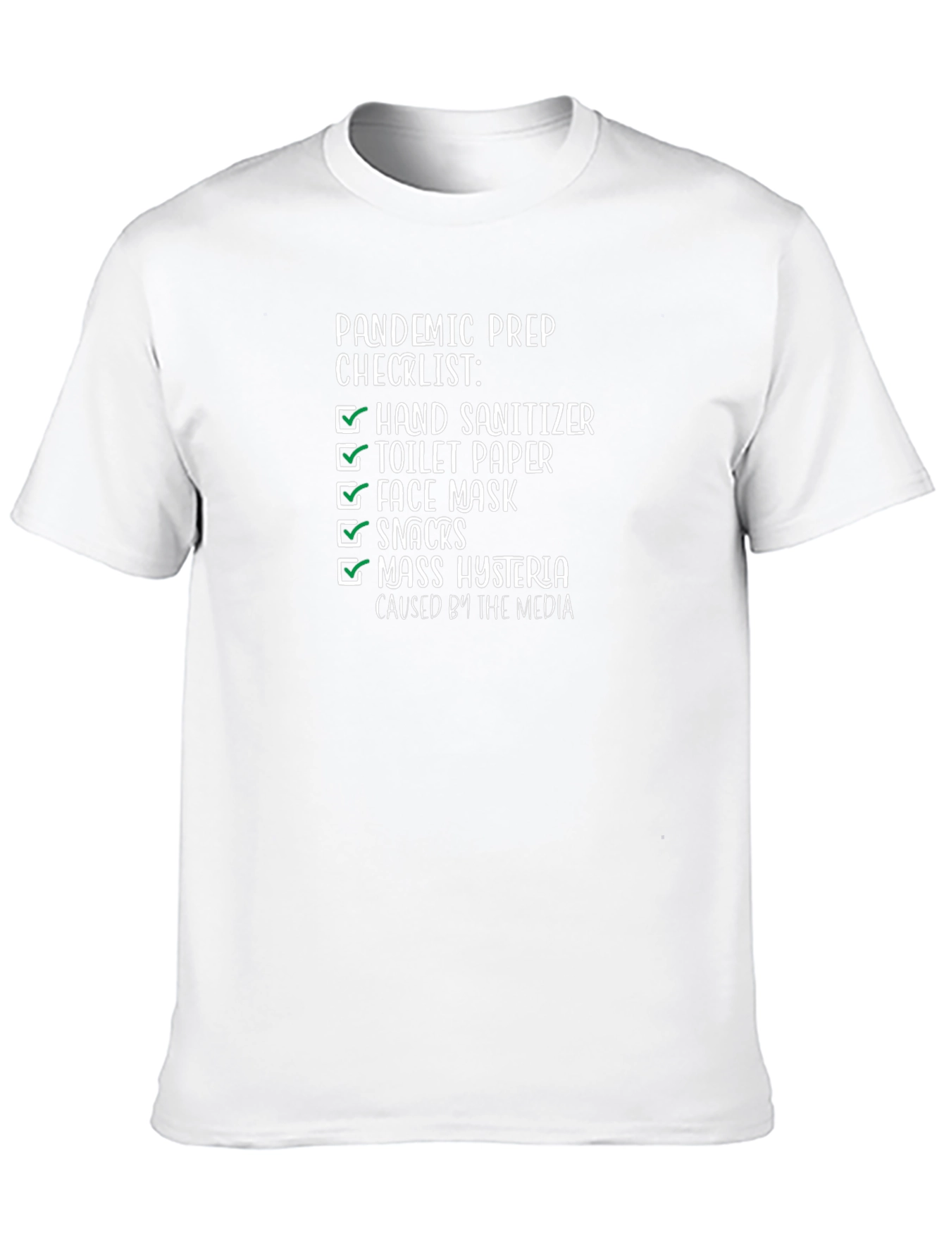 Pandemic Prep Checklist Funny T-Shirt