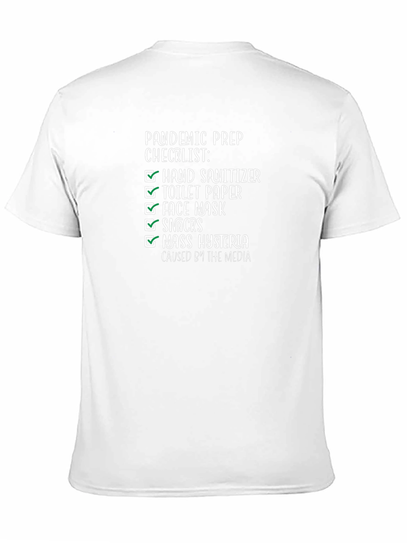 Pandemic Prep Checklist Funny T-Shirt