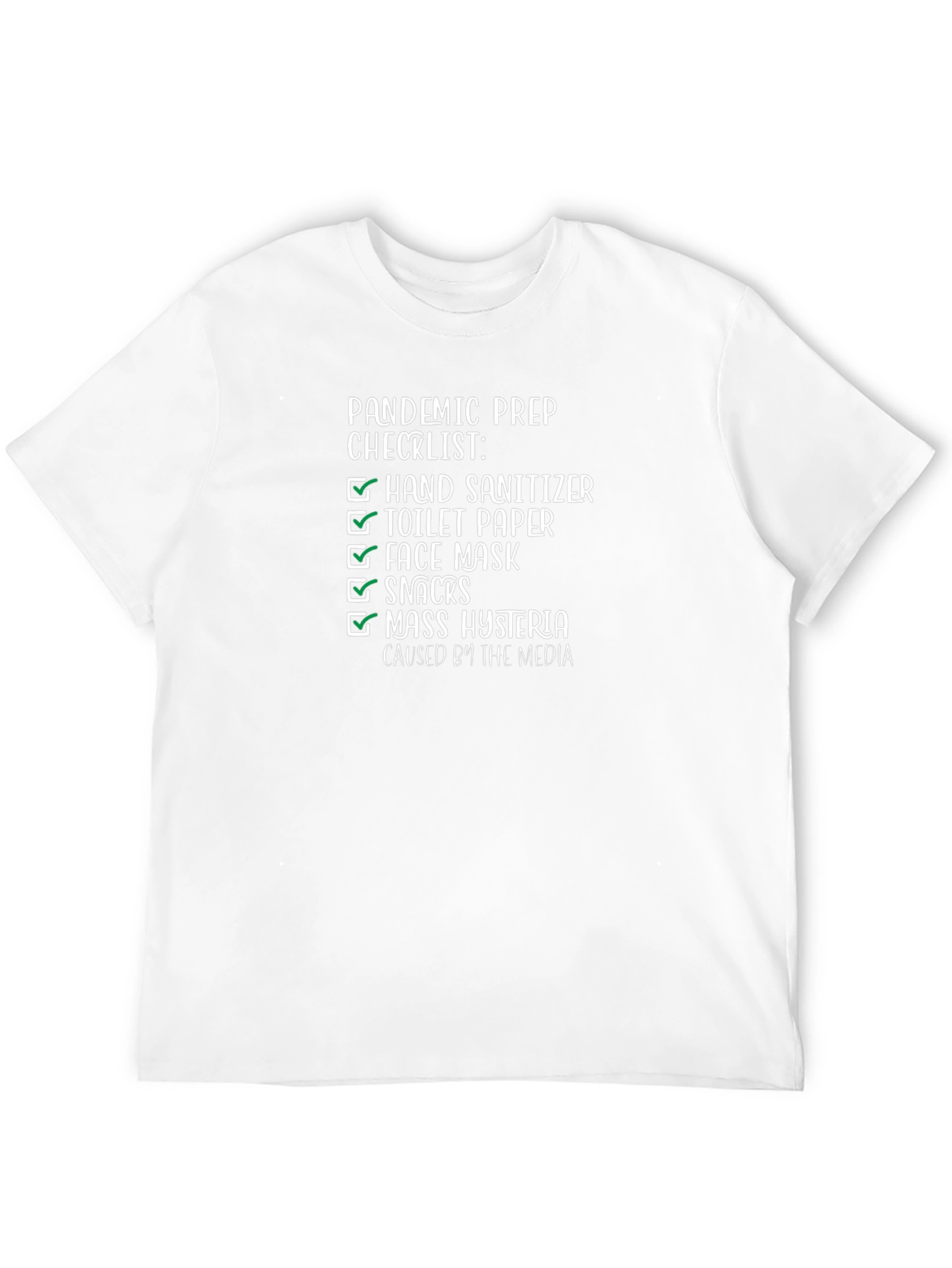 Pandemic Prep Checklist Funny T-Shirt
