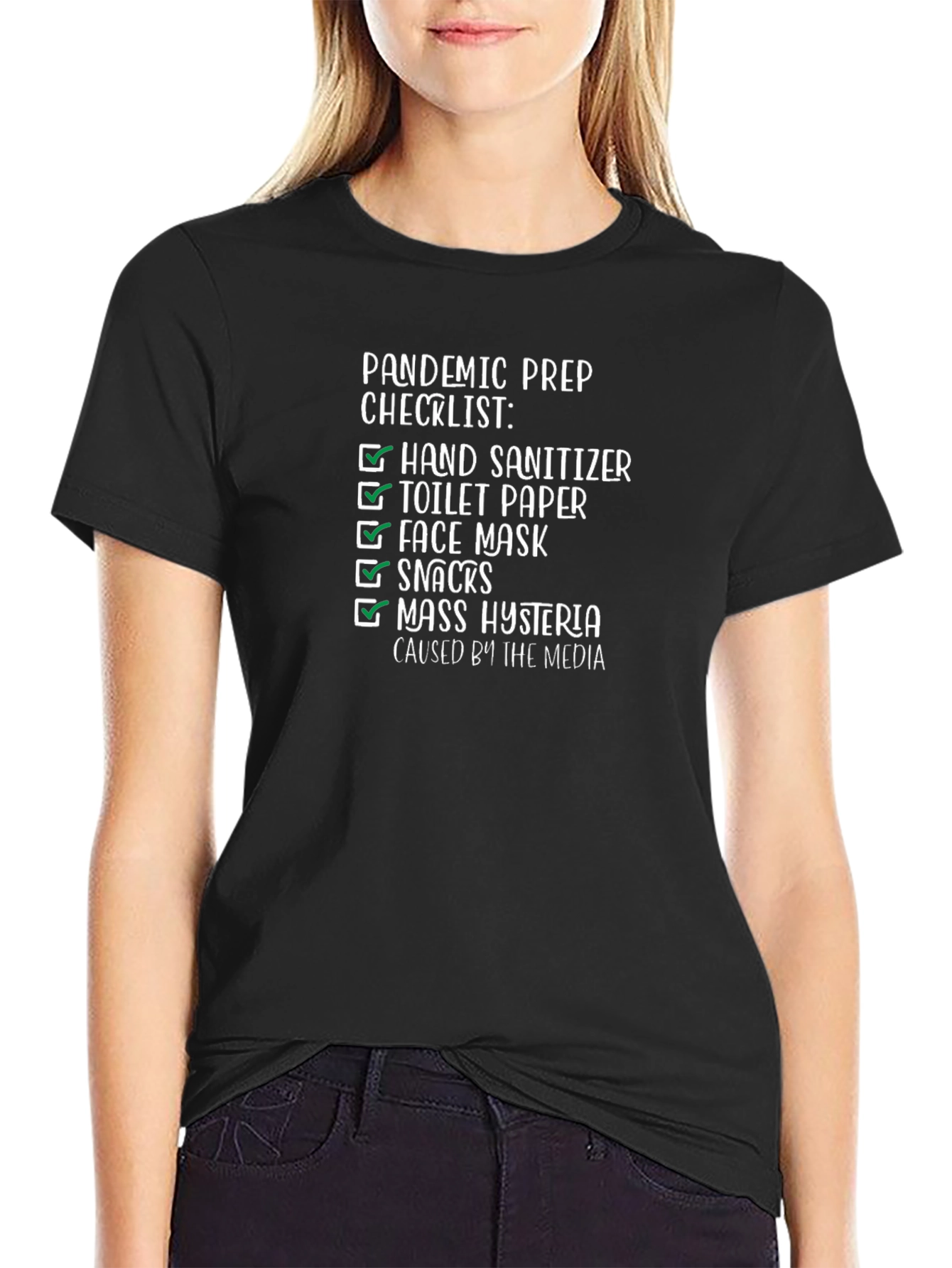Pandemic Prep Checklist Funny T-Shirt