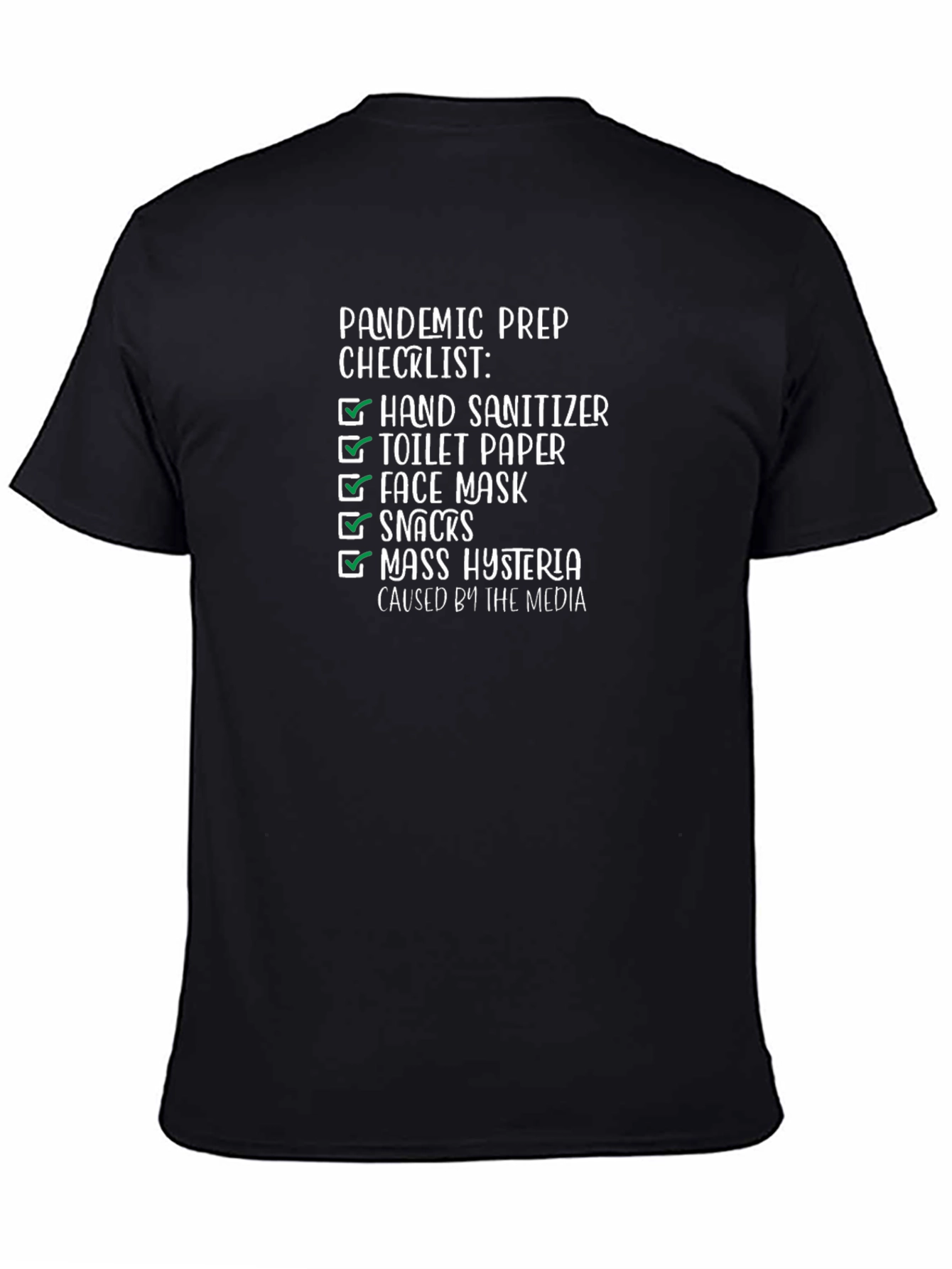 Pandemic Prep Checklist Funny T-Shirt