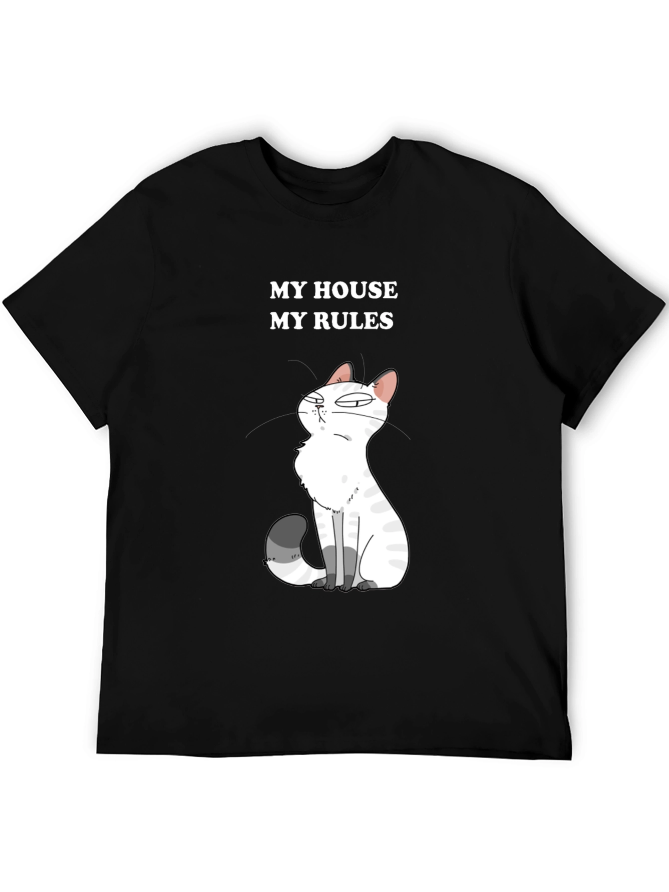 My House My Rules Cat Graphic T-Shirt
