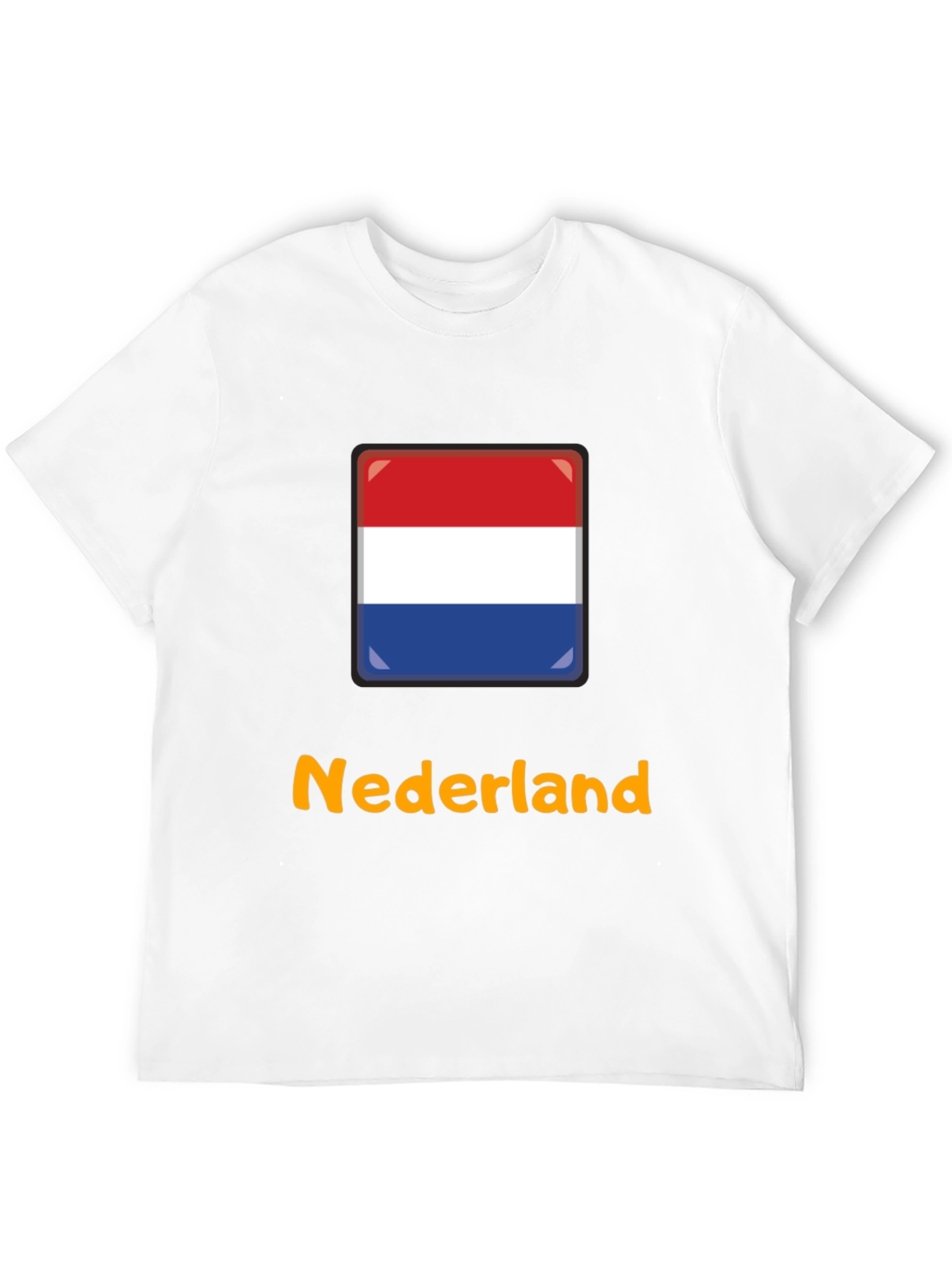 Nederland Flag Graphic T-Shirt - Black Casual Tee