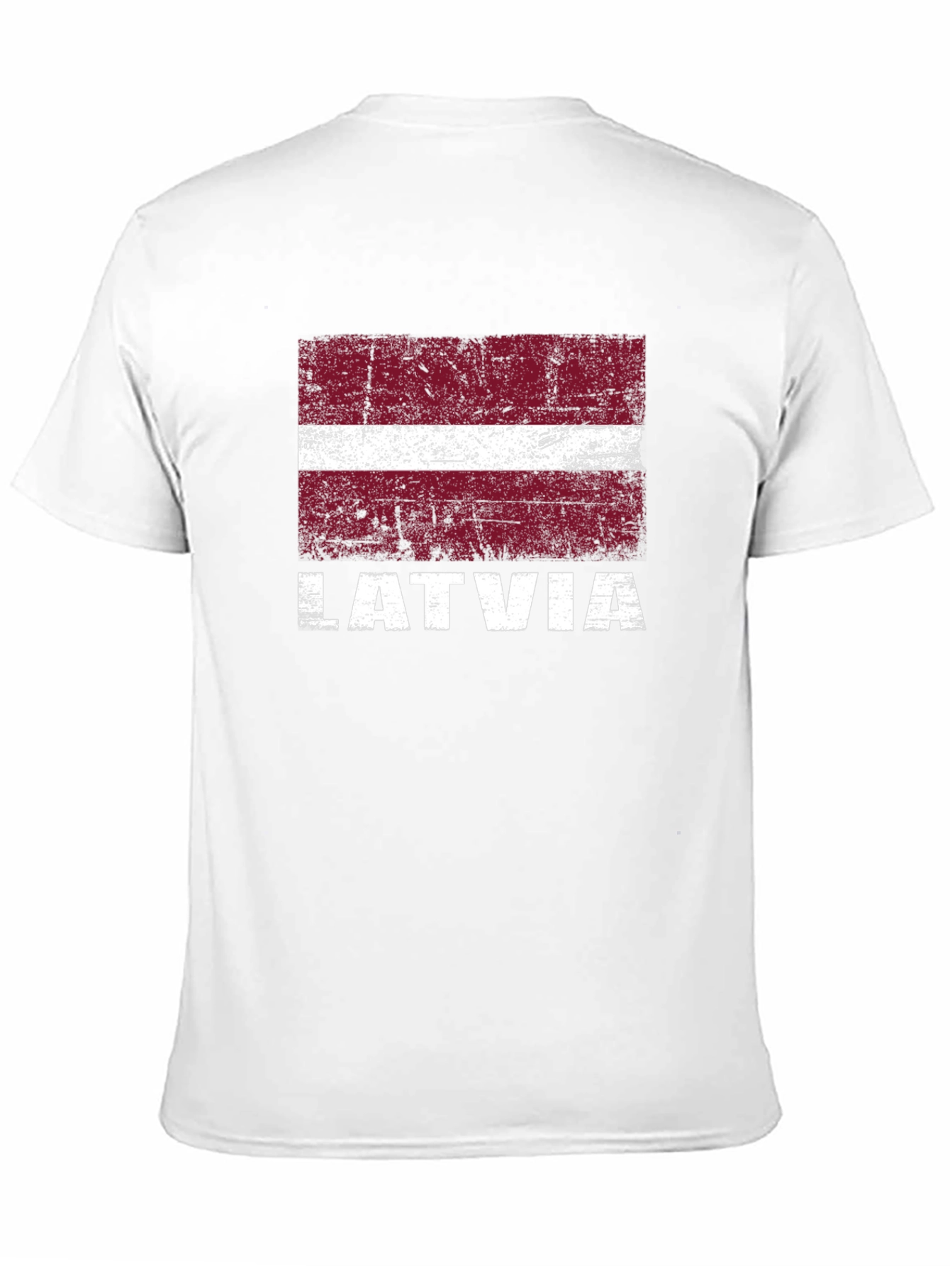Latvia Flag T-Shirt - Distressed Graphic Tee