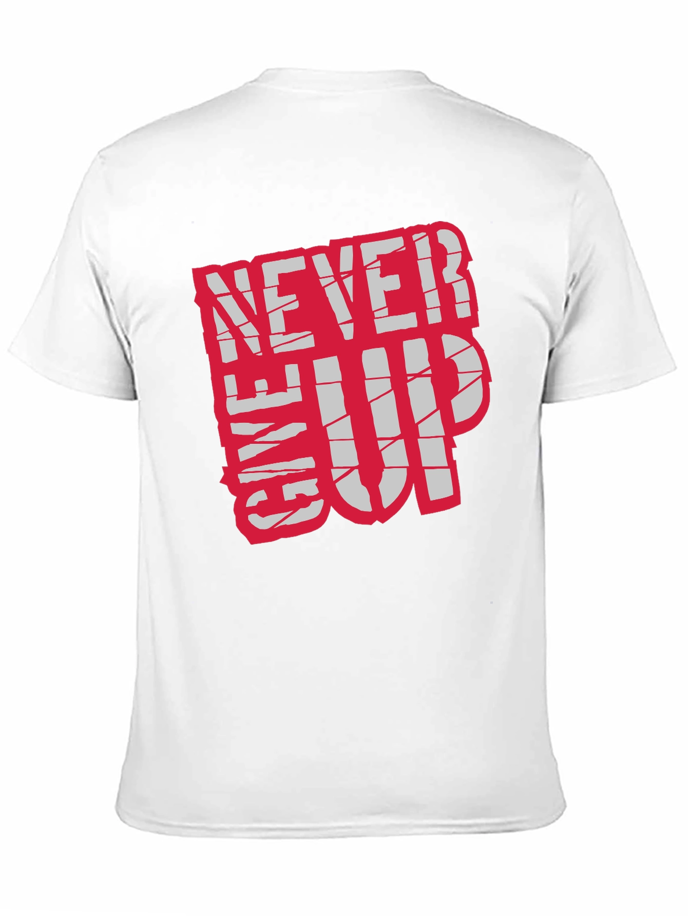 Motivational Never Give Up Black T-Shirt