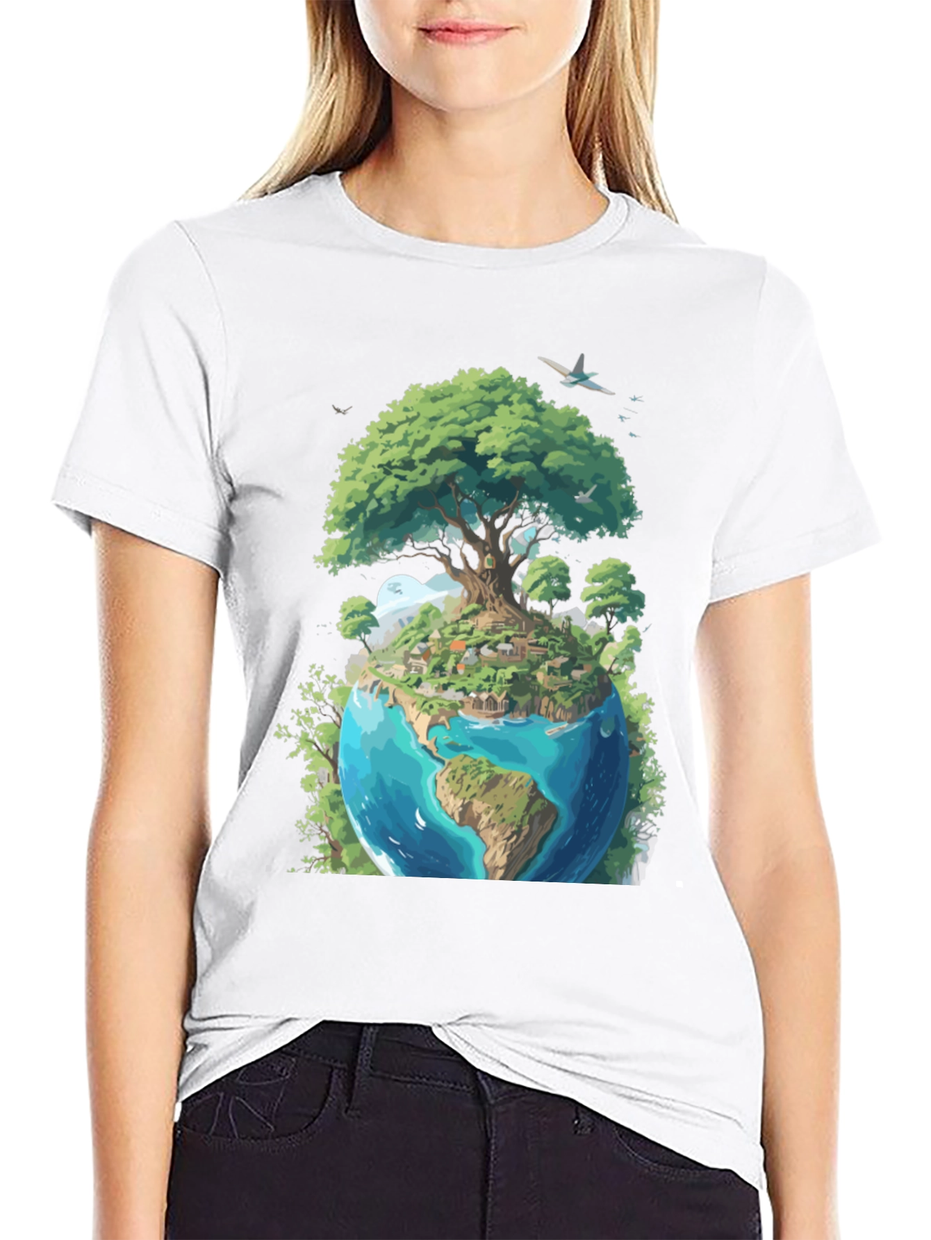 Earth Tree Graphic Tee - Eco Friendly Design