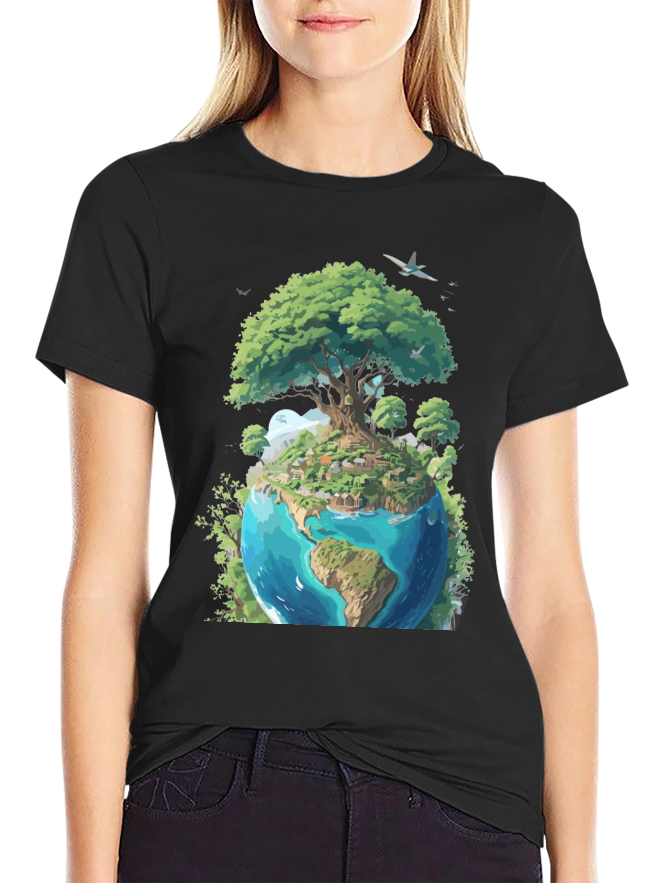 Earth Tree Graphic Tee - Eco Friendly Design