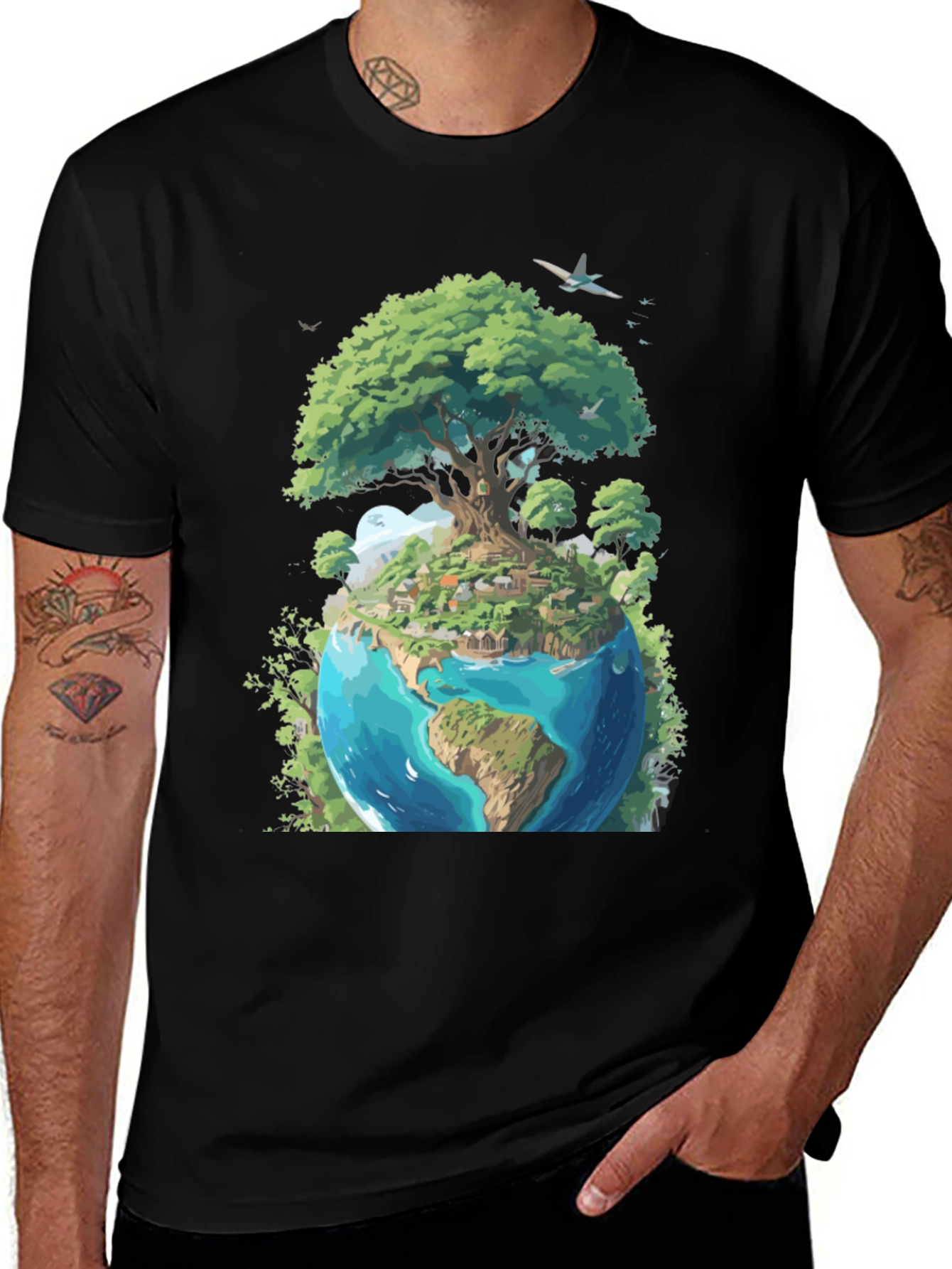 Earth Tree Graphic Tee - Eco Friendly Design