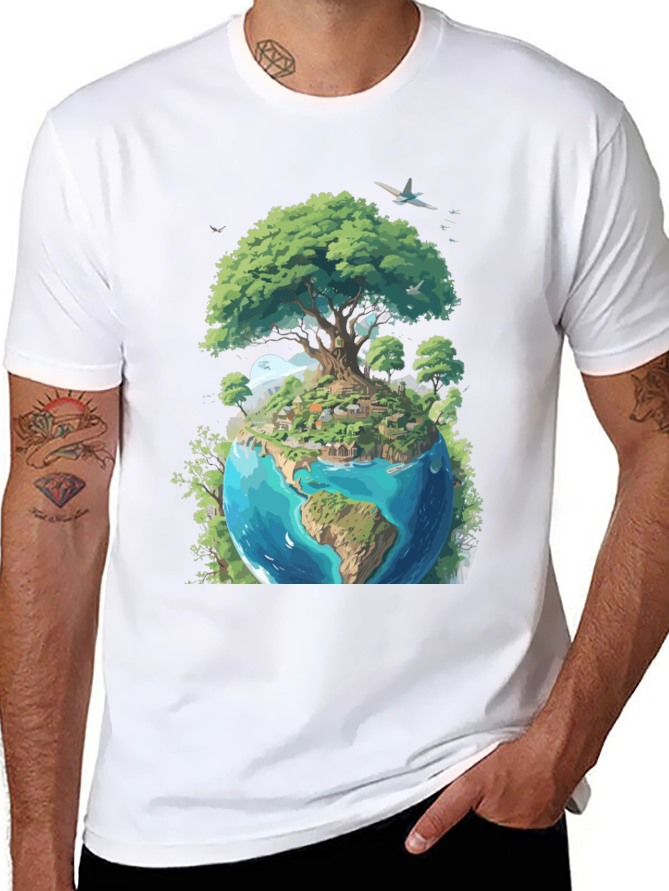 Earth Tree Graphic Tee - Eco Friendly Design
