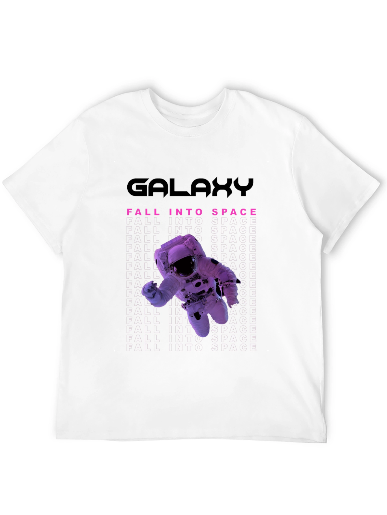 Galaxy Fall Into Space Black T-Shirt