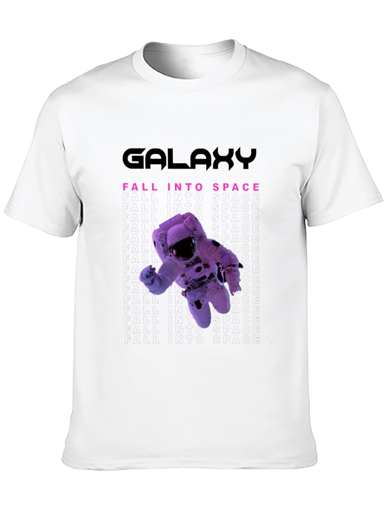 Galaxy Fall Into Space Black T-Shirt