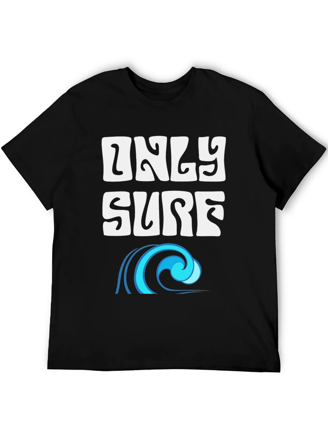 Only Surf Tee - Black Graphic T-Shirt