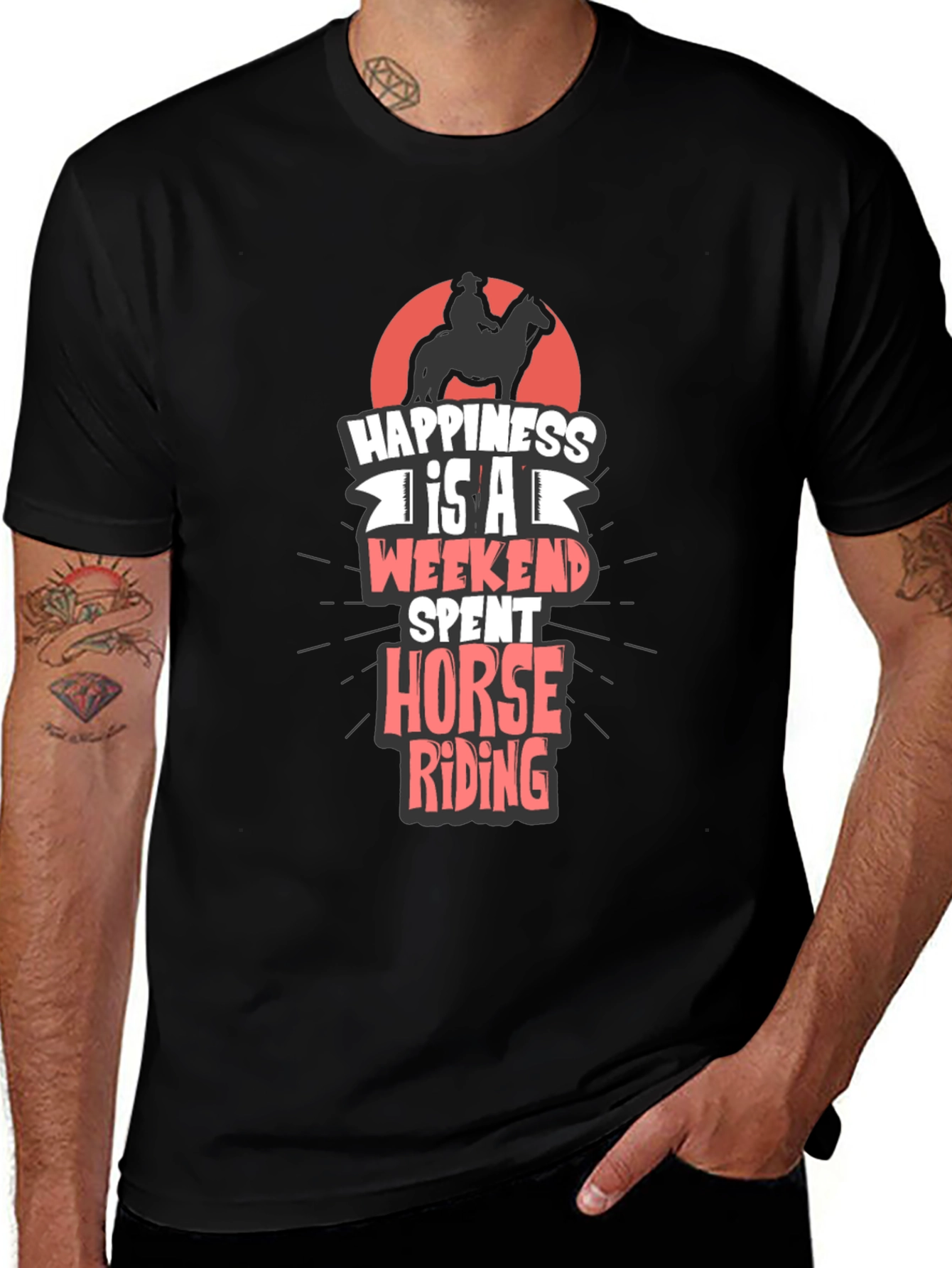 Horse Riding Weekend T-Shirt - Mens Casual Tee