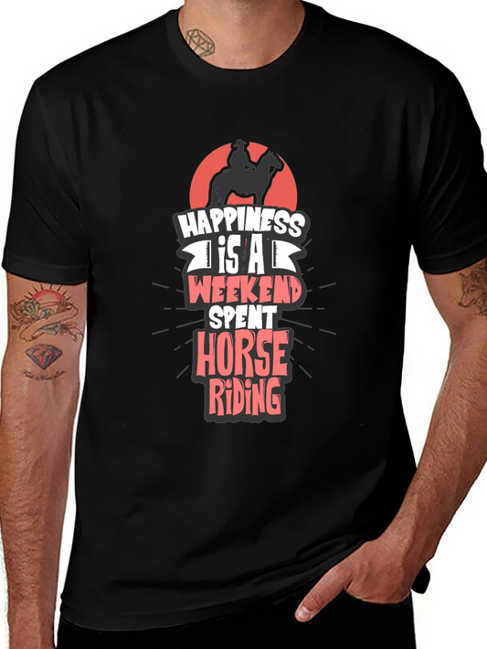 Horse Riding Weekend T-Shirt - Mens Casual Tee