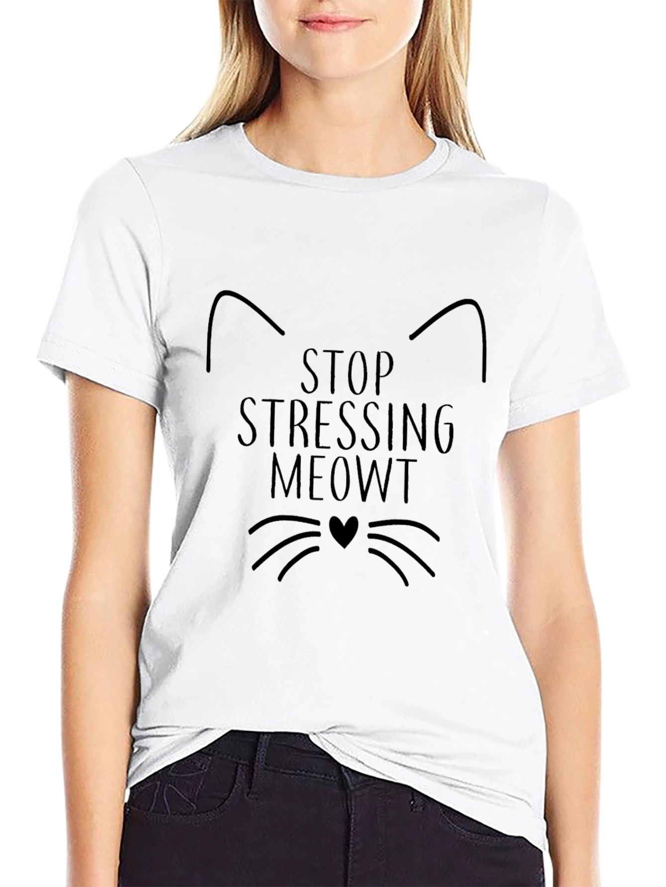 Stop Stressing MEOWT Cat T-Shirt