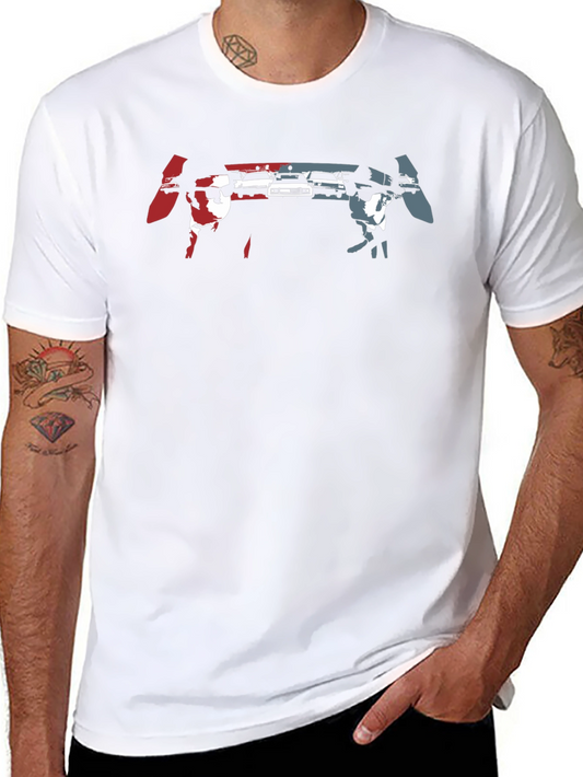 Miami Vice Style Graphic Tee - Mens Black T-Shirt