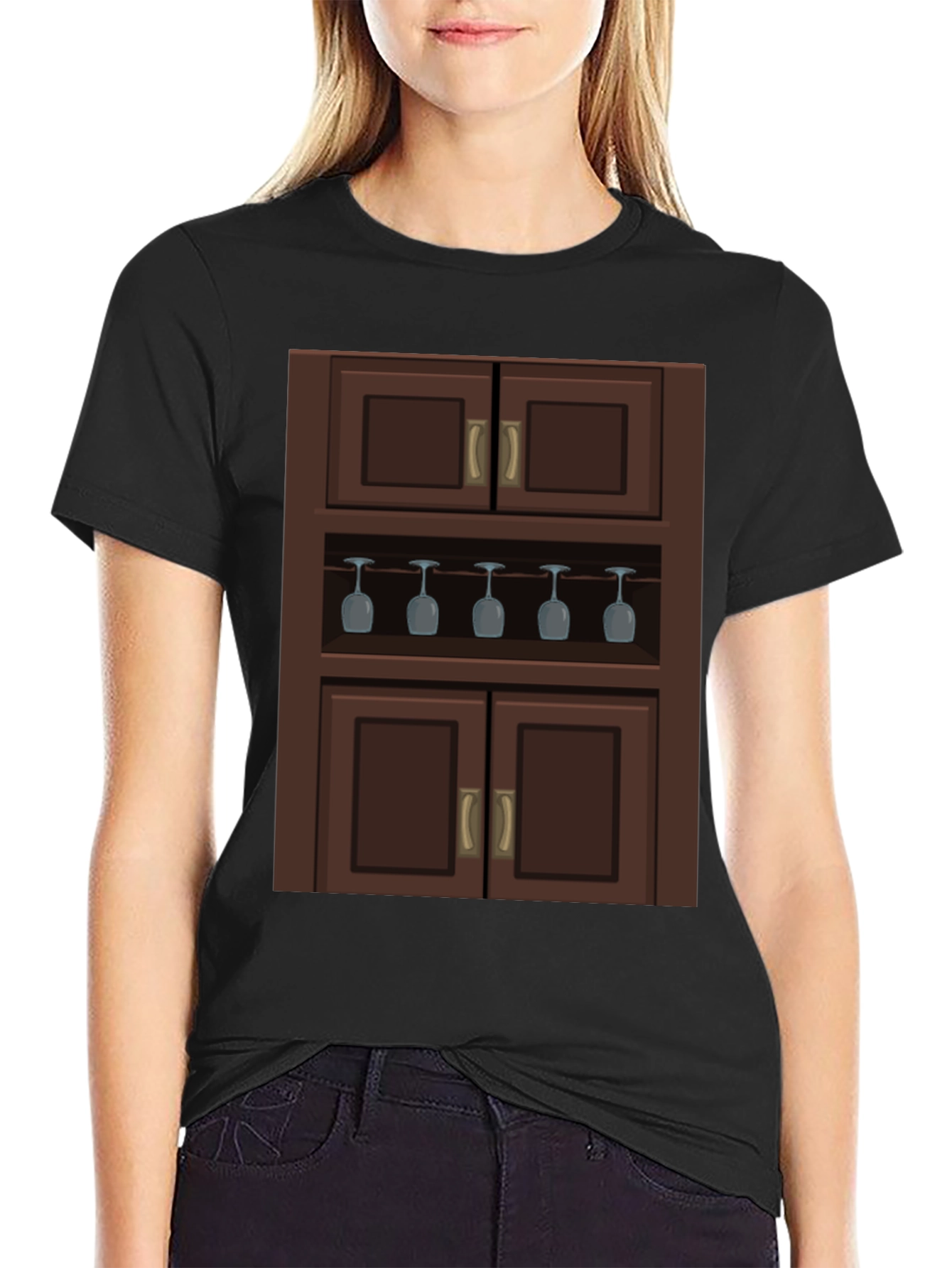 Novelty Bar Cabinet Graphic Tee - Stylish & Unique