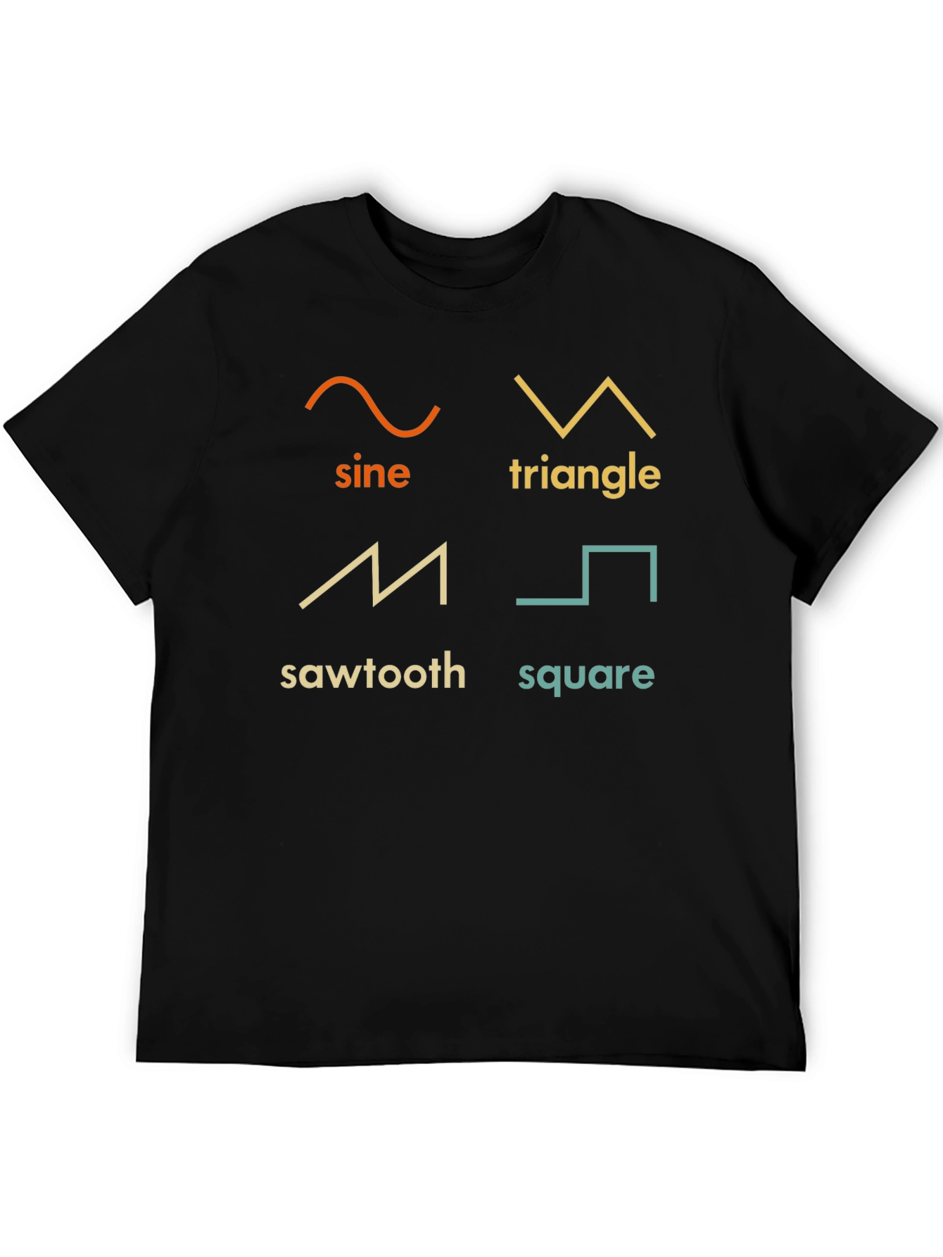 Sine Triangle Sawtooth Square Waveform T-Shirt