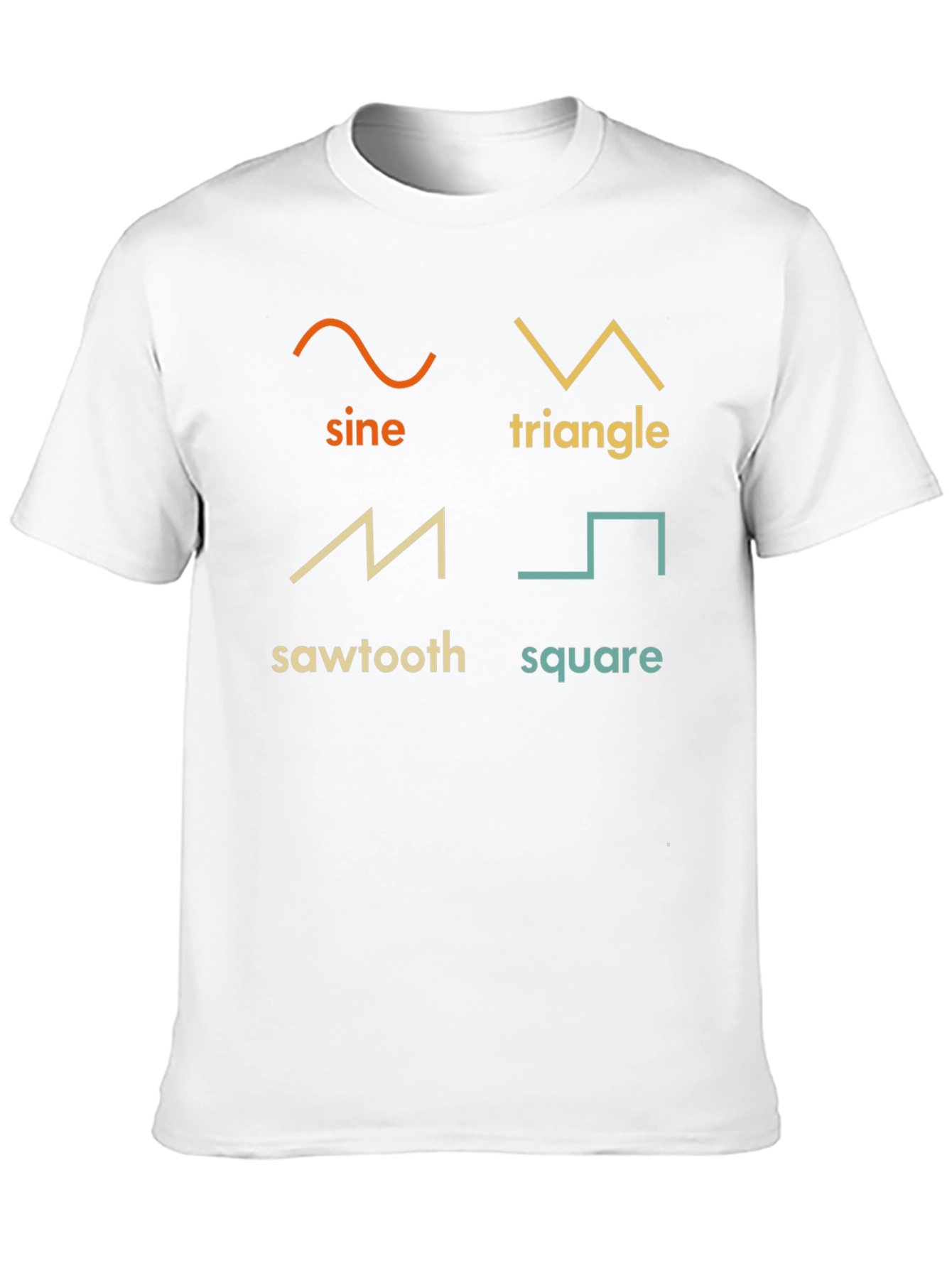 Sine Triangle Sawtooth Square Waveform T-Shirt