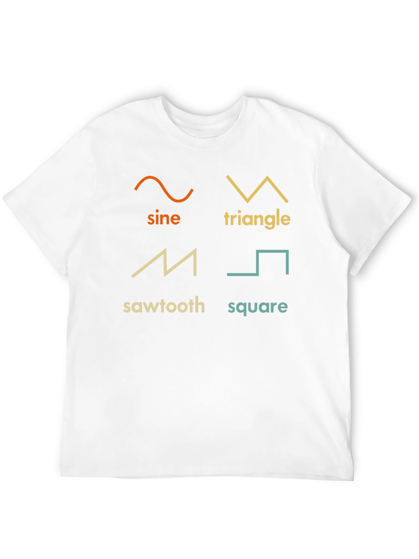 Sine Triangle Sawtooth Square Waveform T-Shirt