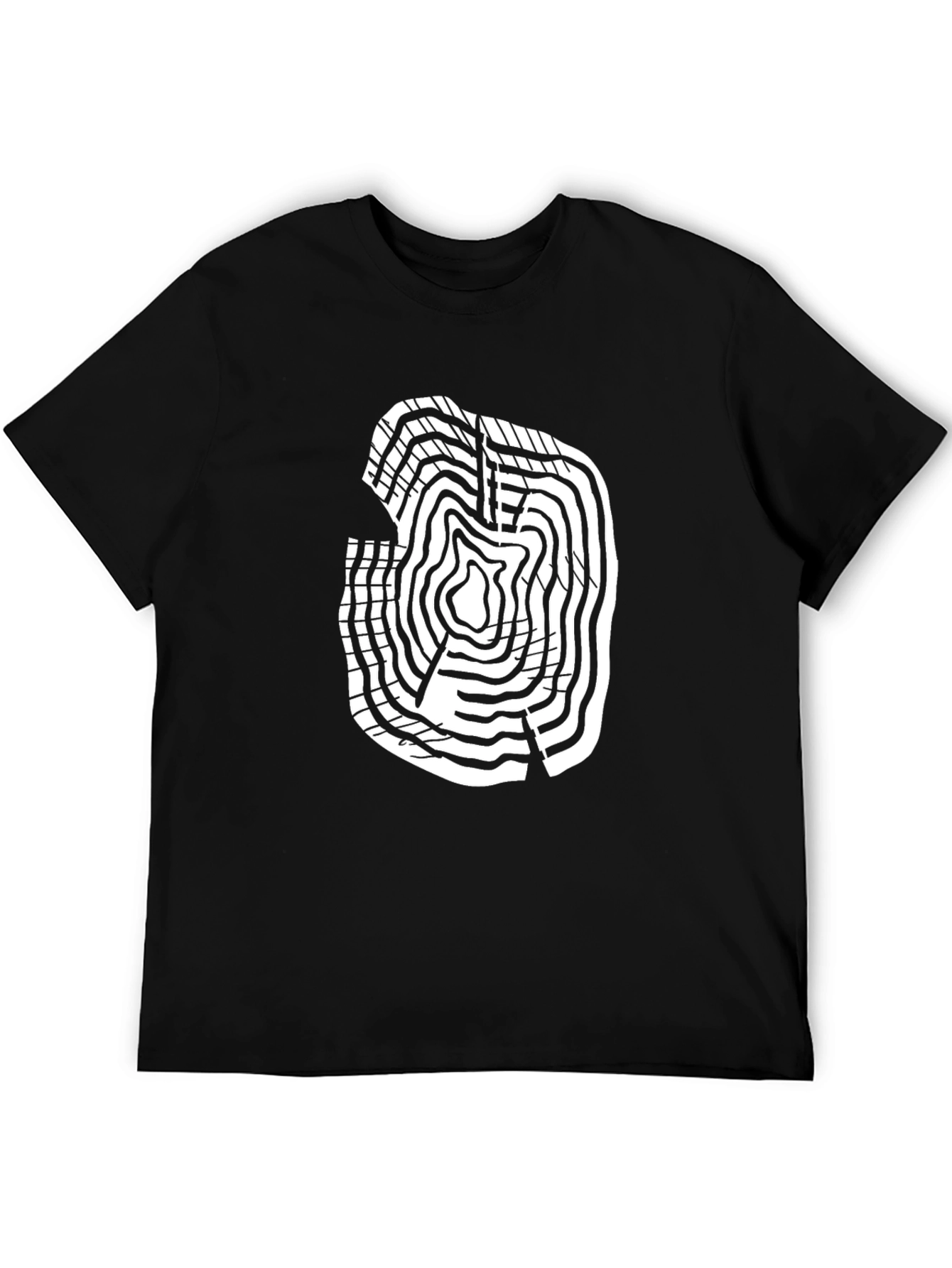 Tree Ring Graphic Black T-Shirt