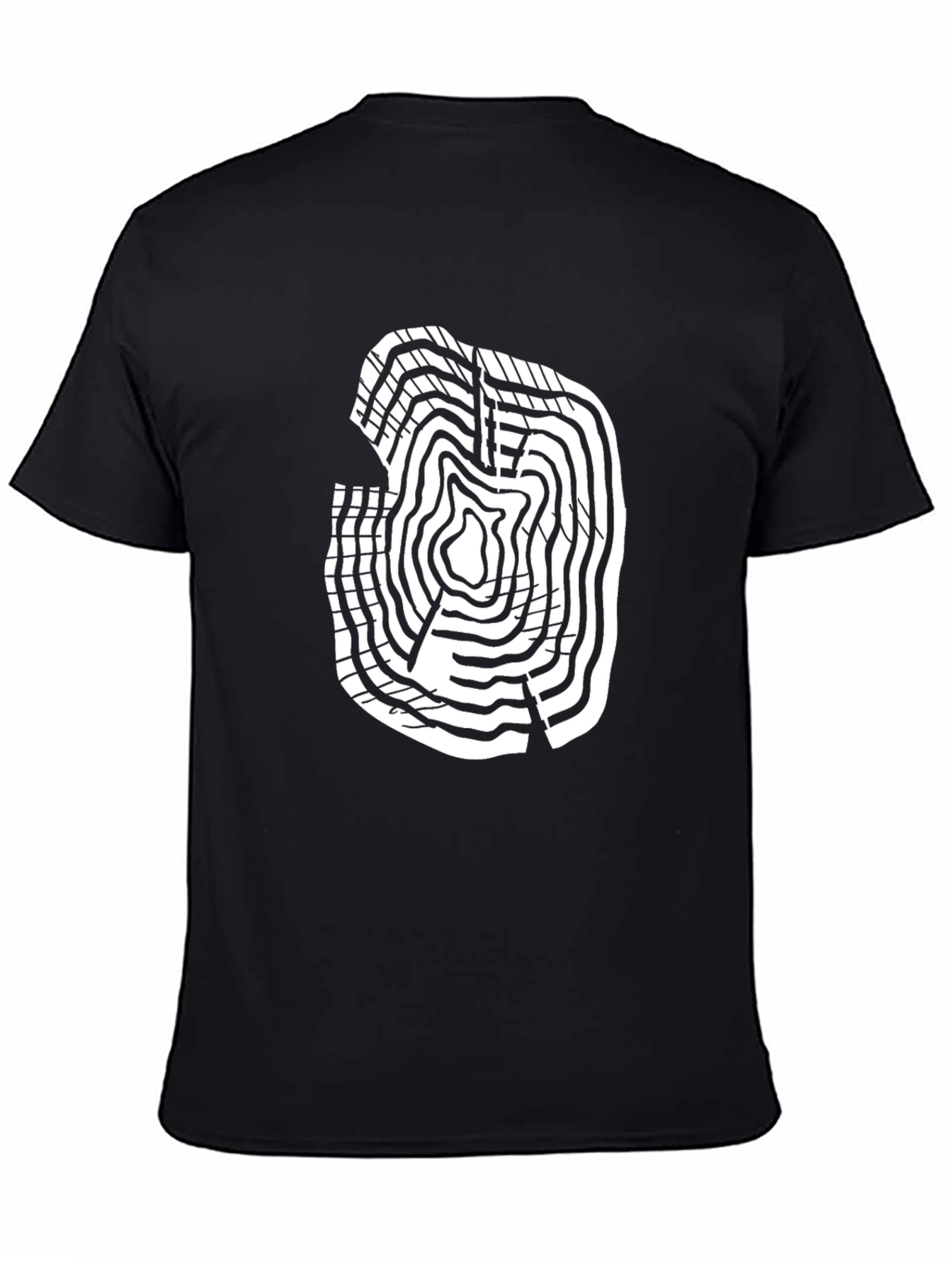 Tree Ring Graphic Black T-Shirt