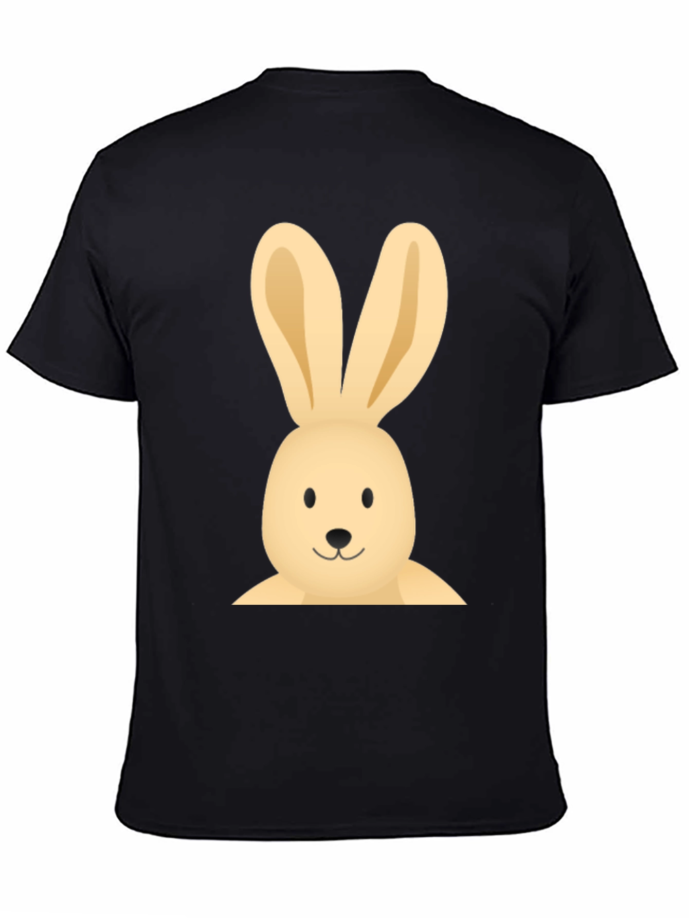 Bunny Graphic Tee - Casual Black Cotton T-Shirt
