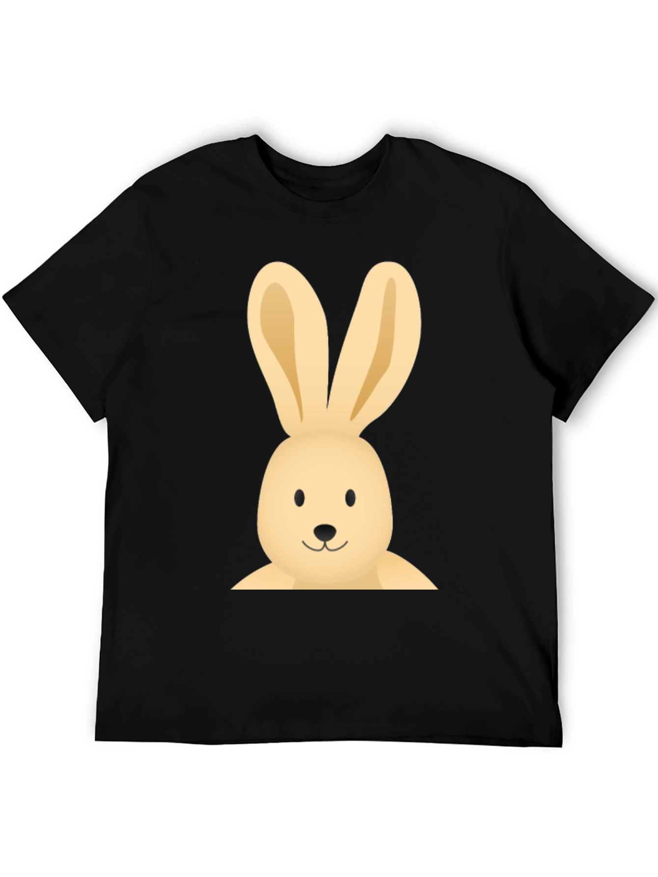 Bunny Graphic Tee - Casual Black Cotton T-Shirt