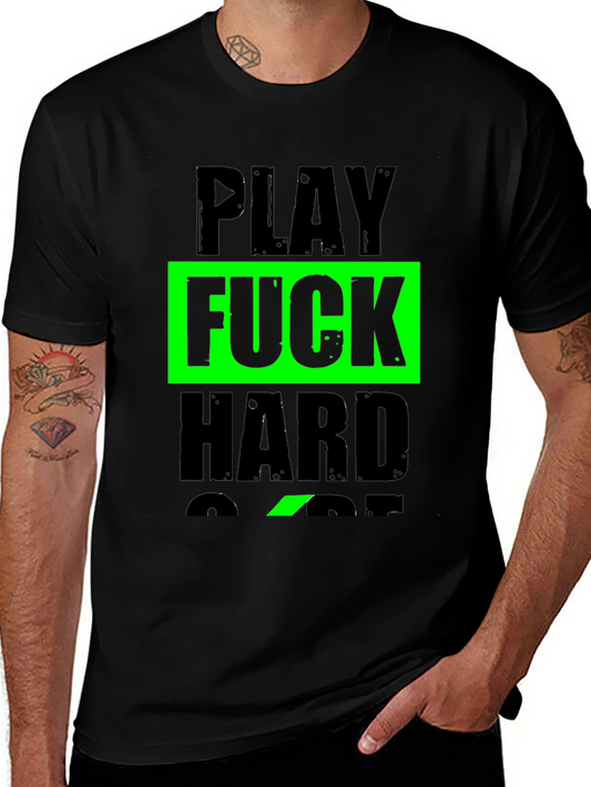 Play Fuck Hard Core T-Shirt - Black Graphic Tee