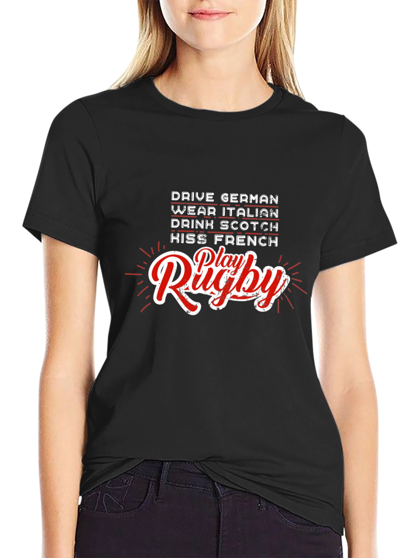 Rugby T-Shirt: Drive German Play Rugby