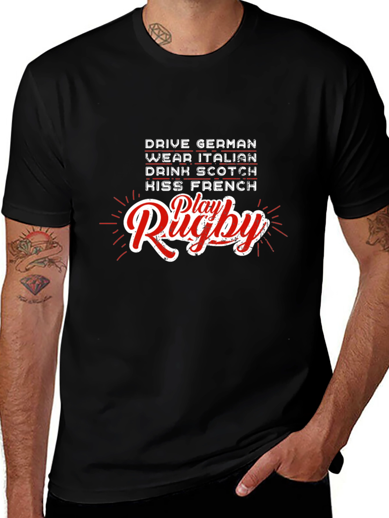 Rugby T-Shirt: Drive German Play Rugby