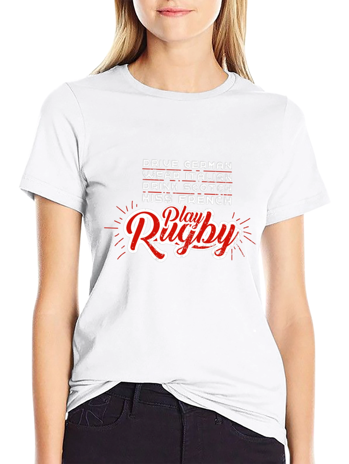 Rugby T-Shirt: Drive German Play Rugby