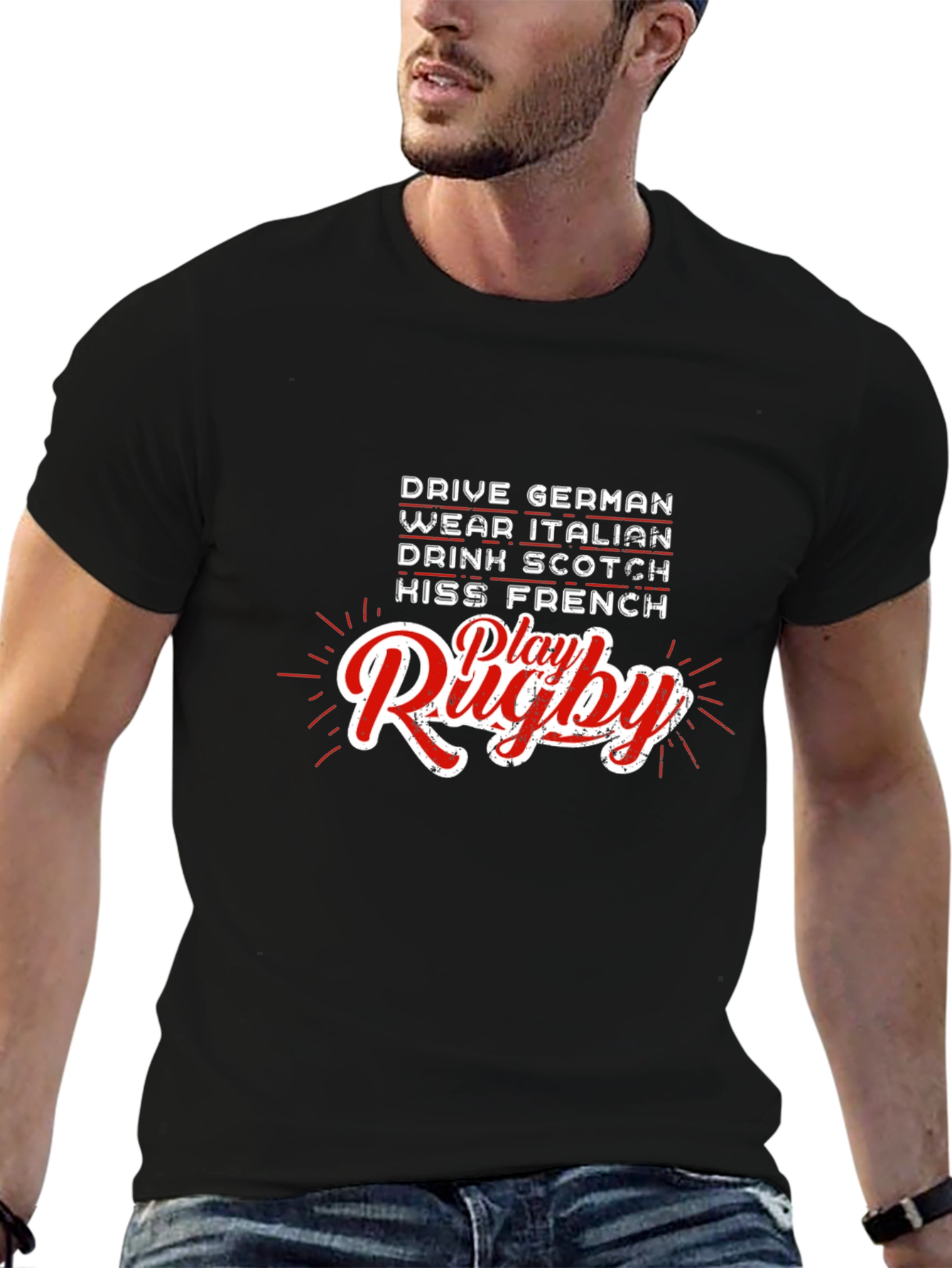 Rugby T-Shirt: Drive German Play Rugby