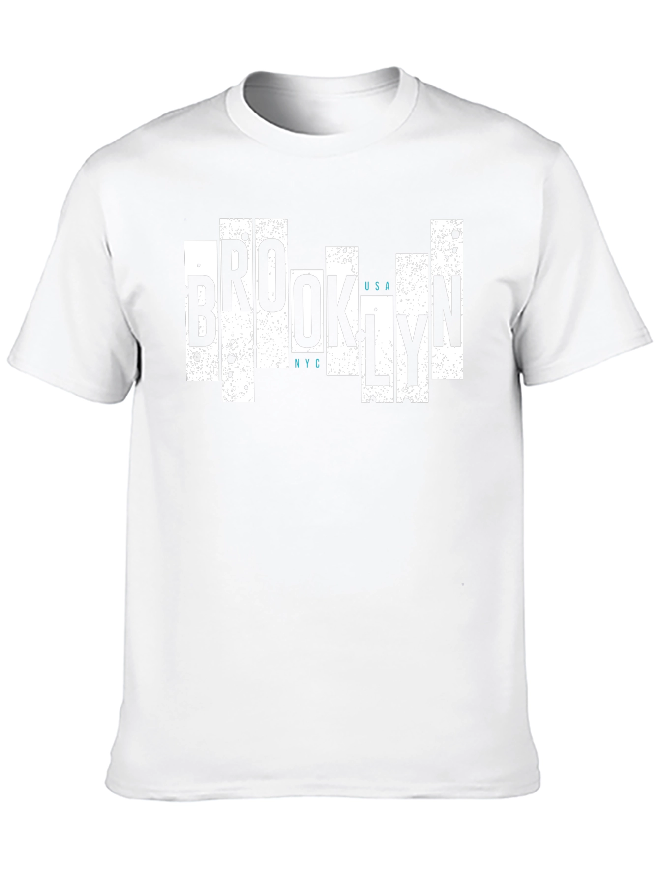Brooklyn USA NYC Graphic Print Black T-Shirt