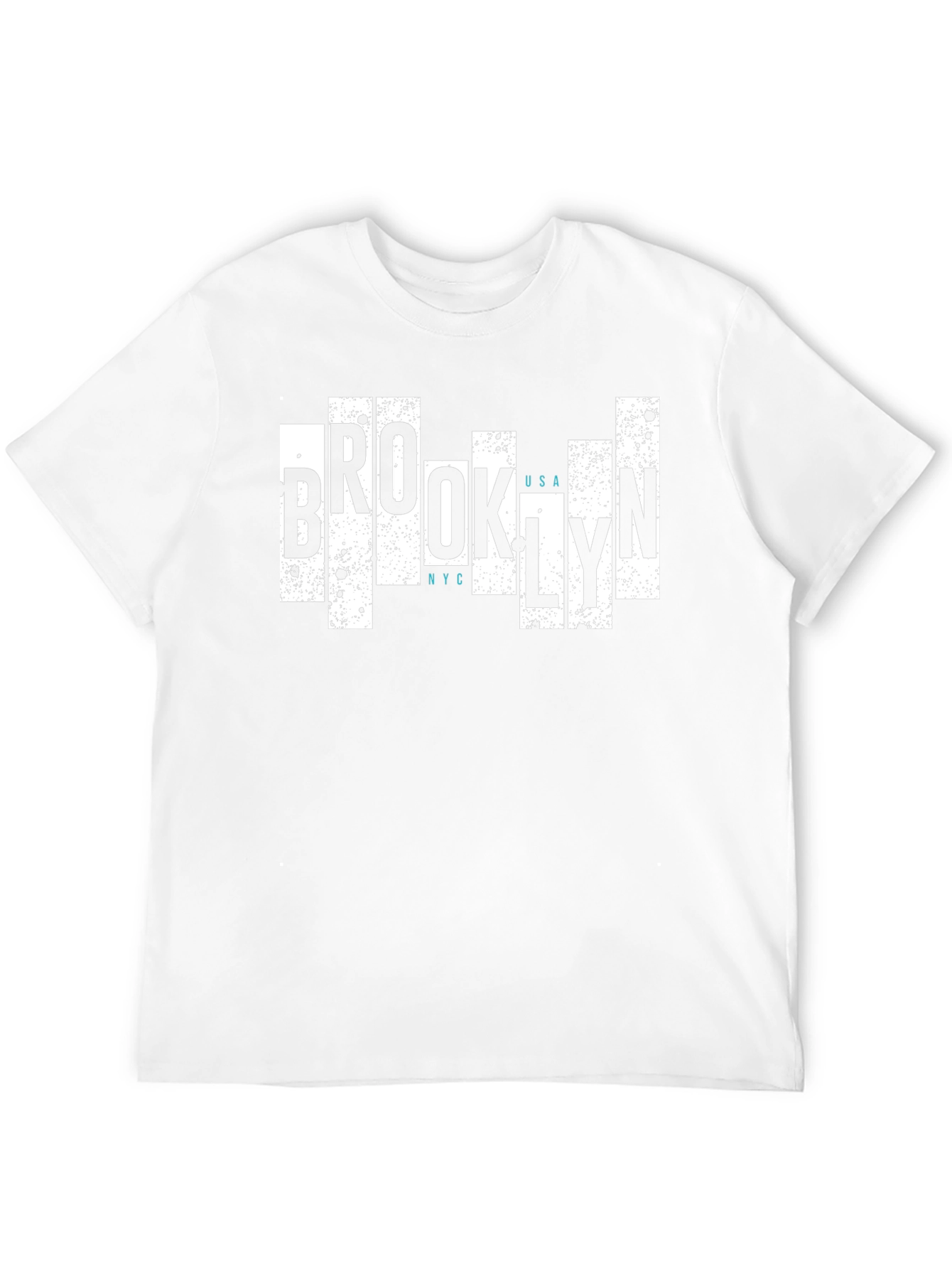 Brooklyn USA NYC Graphic Print Black T-Shirt