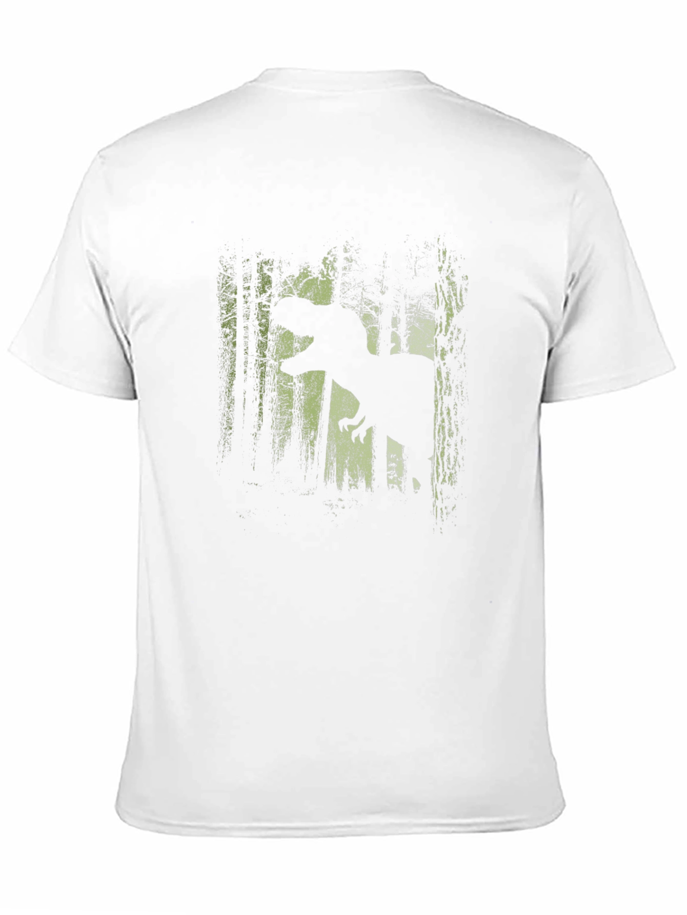 Dinosaur Forest Graphic Tee - Black Cotton T-Shirt