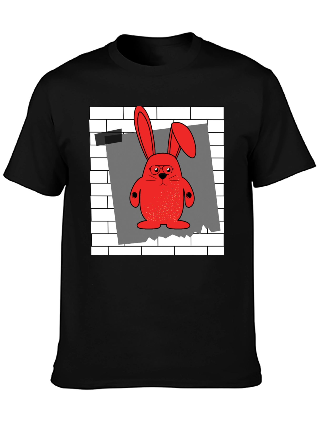 Red Bunny Graphic T-Shirt - Quirky & Comfy