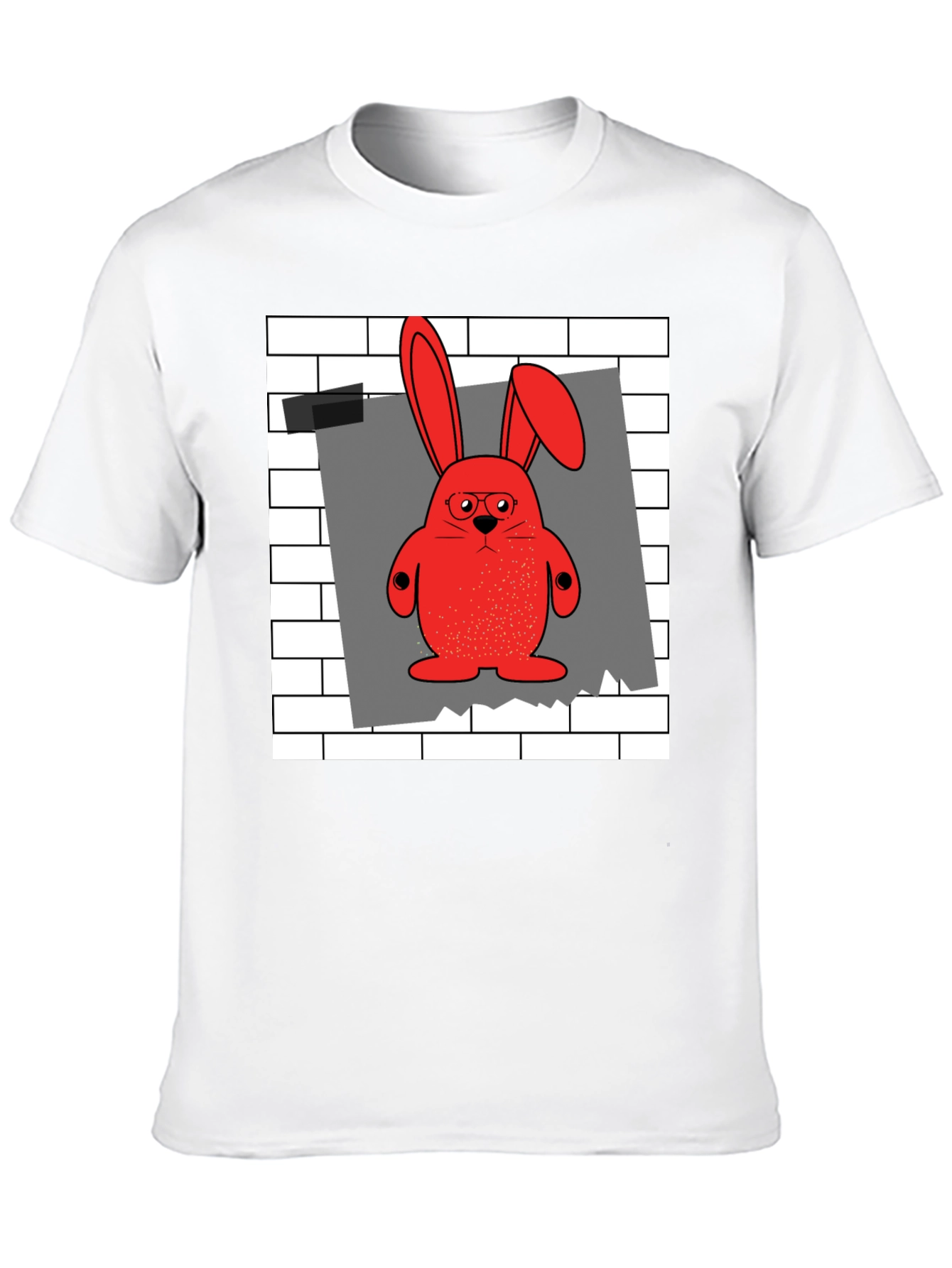 Red Bunny Graphic T-Shirt - Quirky & Comfy