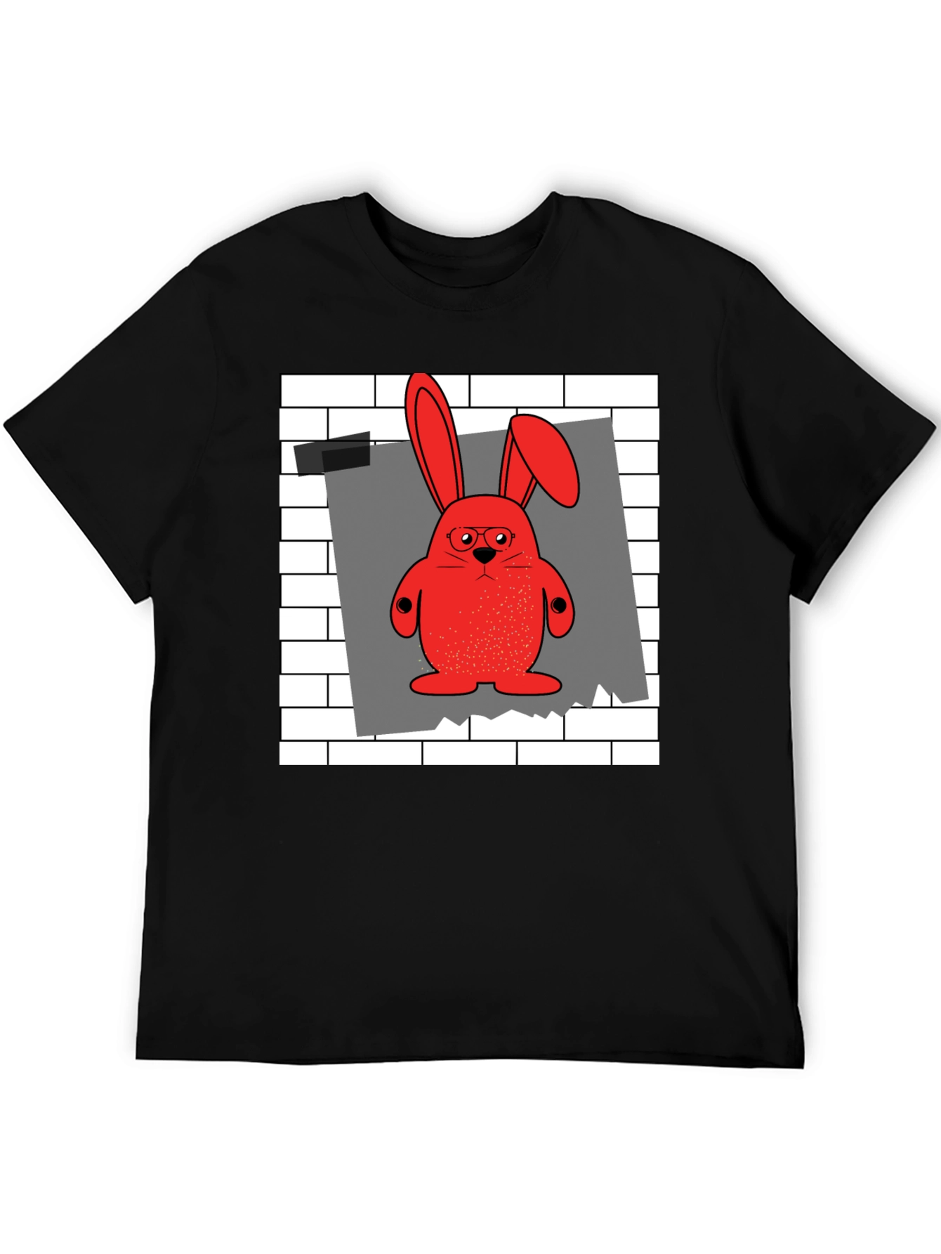 Red Bunny Graphic T-Shirt - Quirky & Comfy