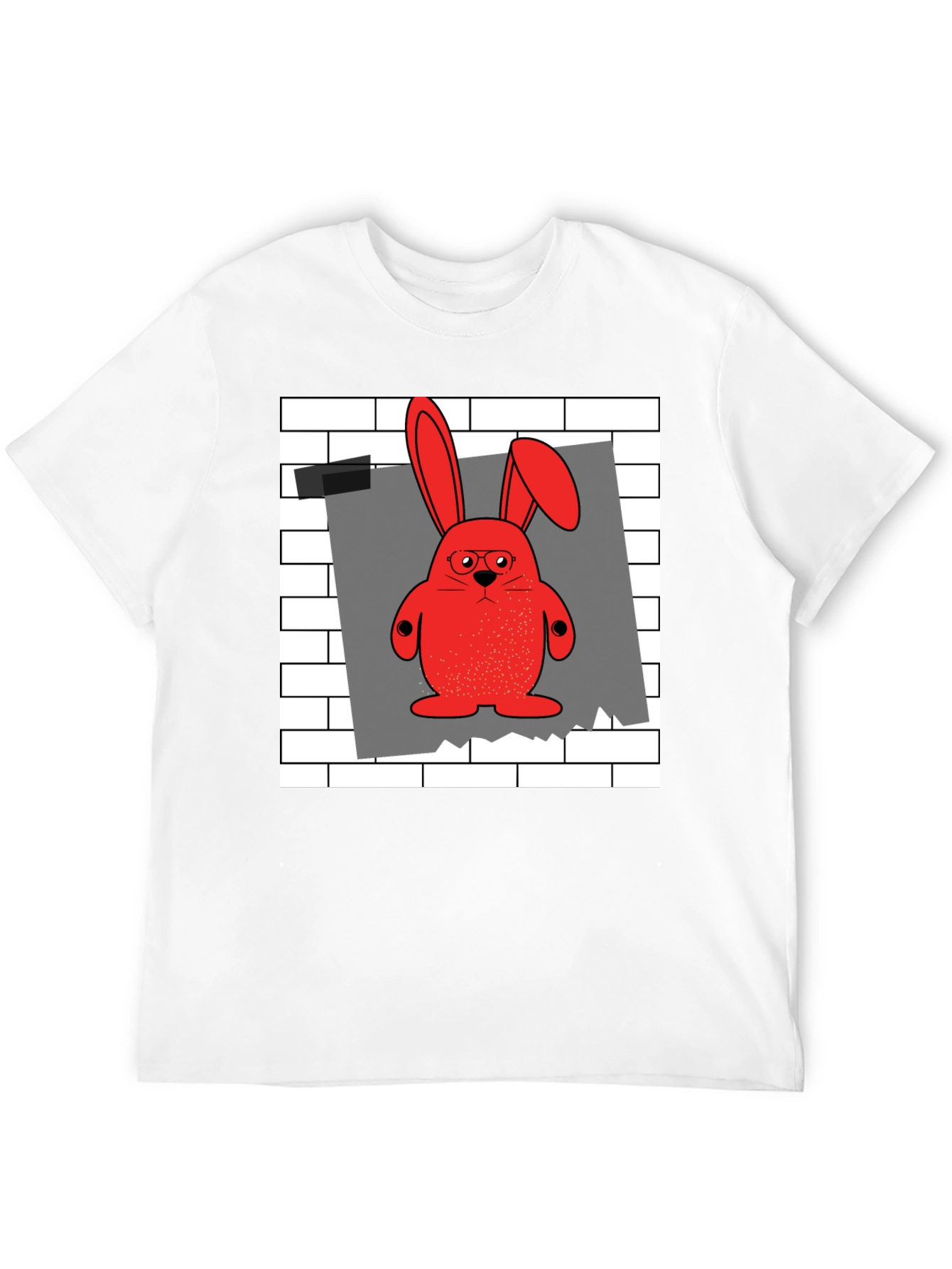 Red Bunny Graphic T-Shirt - Quirky & Comfy