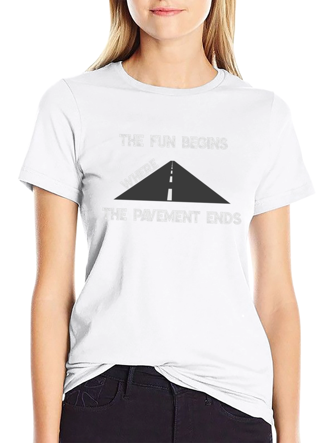 The Fun Begins T-Shirt: Pavement Ends Adventure Tee